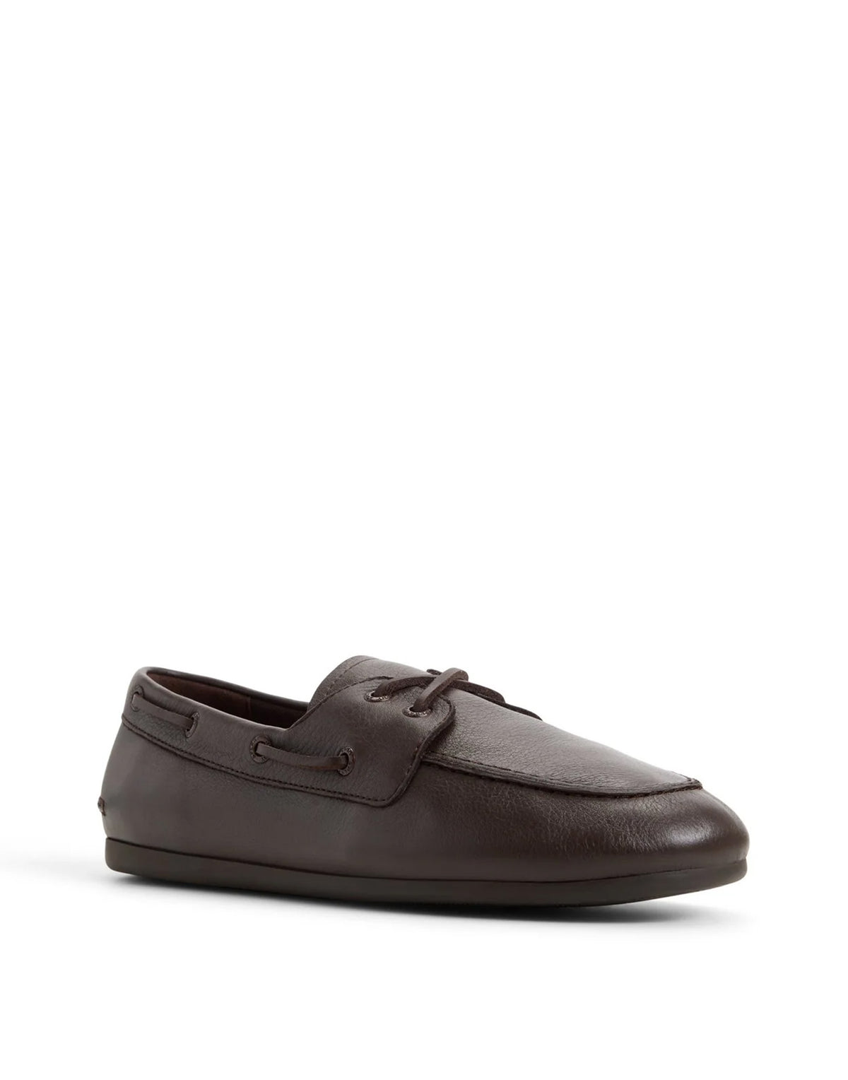 SPERRY TOP-SIDER Slim Boat Shoe in Pelle con Suola Antiscivolo Dark Brown