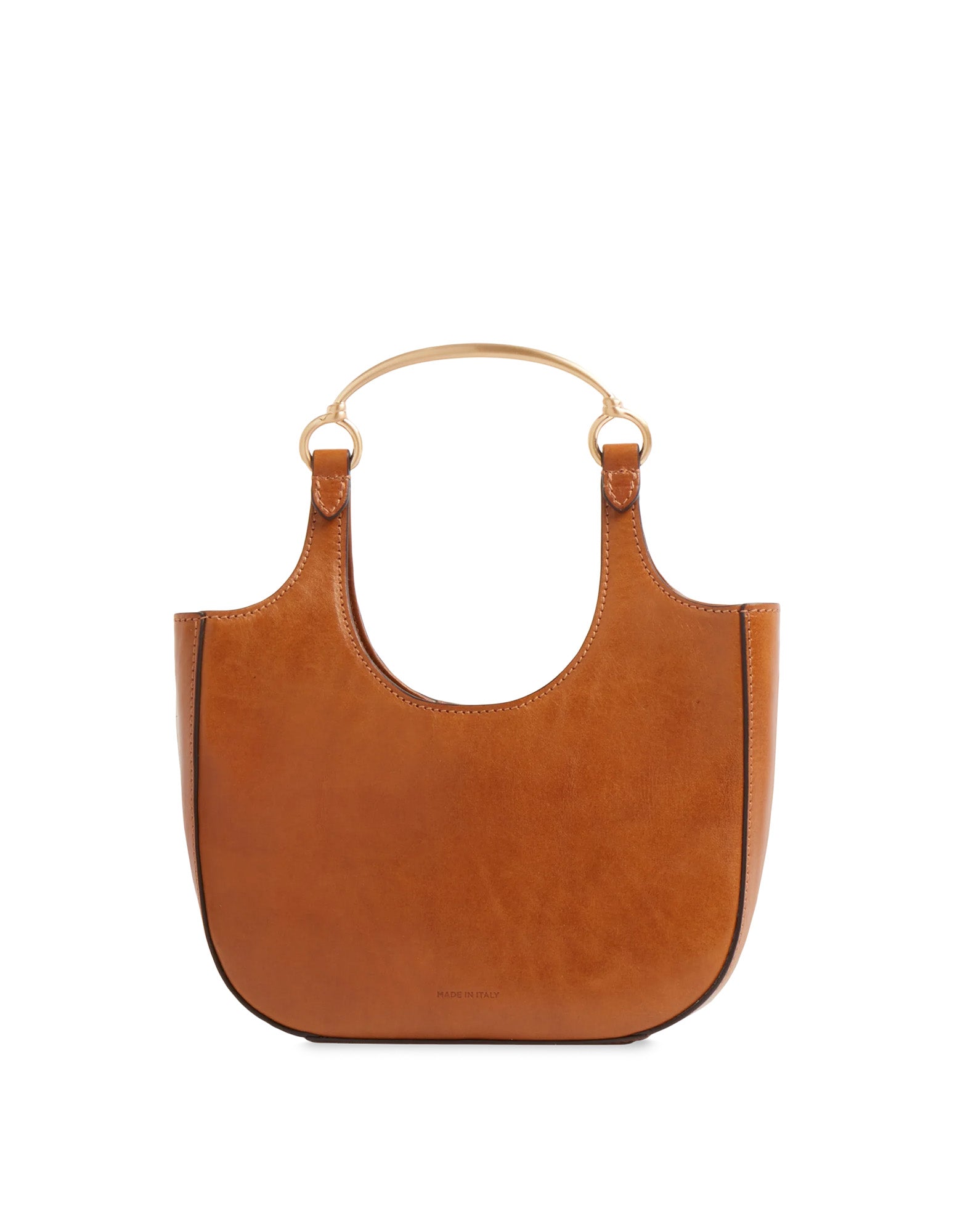 THE BRIDGE Luce Borsa Hobo Mini in Pelle con Manico Gioiello Cognac