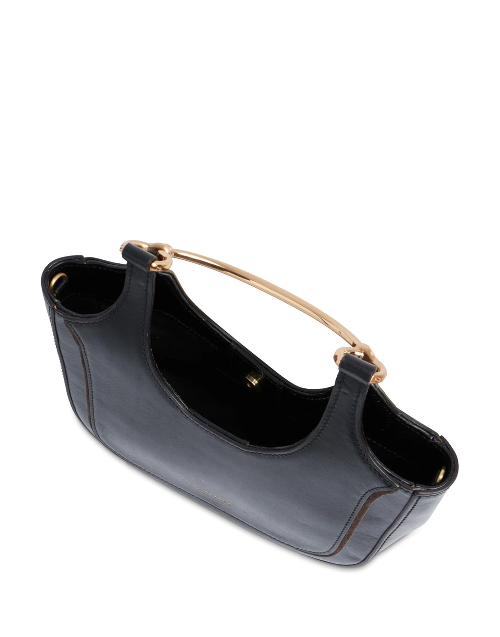 THE BRIDGE Luce Borsa Hobo Mini in Pelle con Manico Gioiello Nera