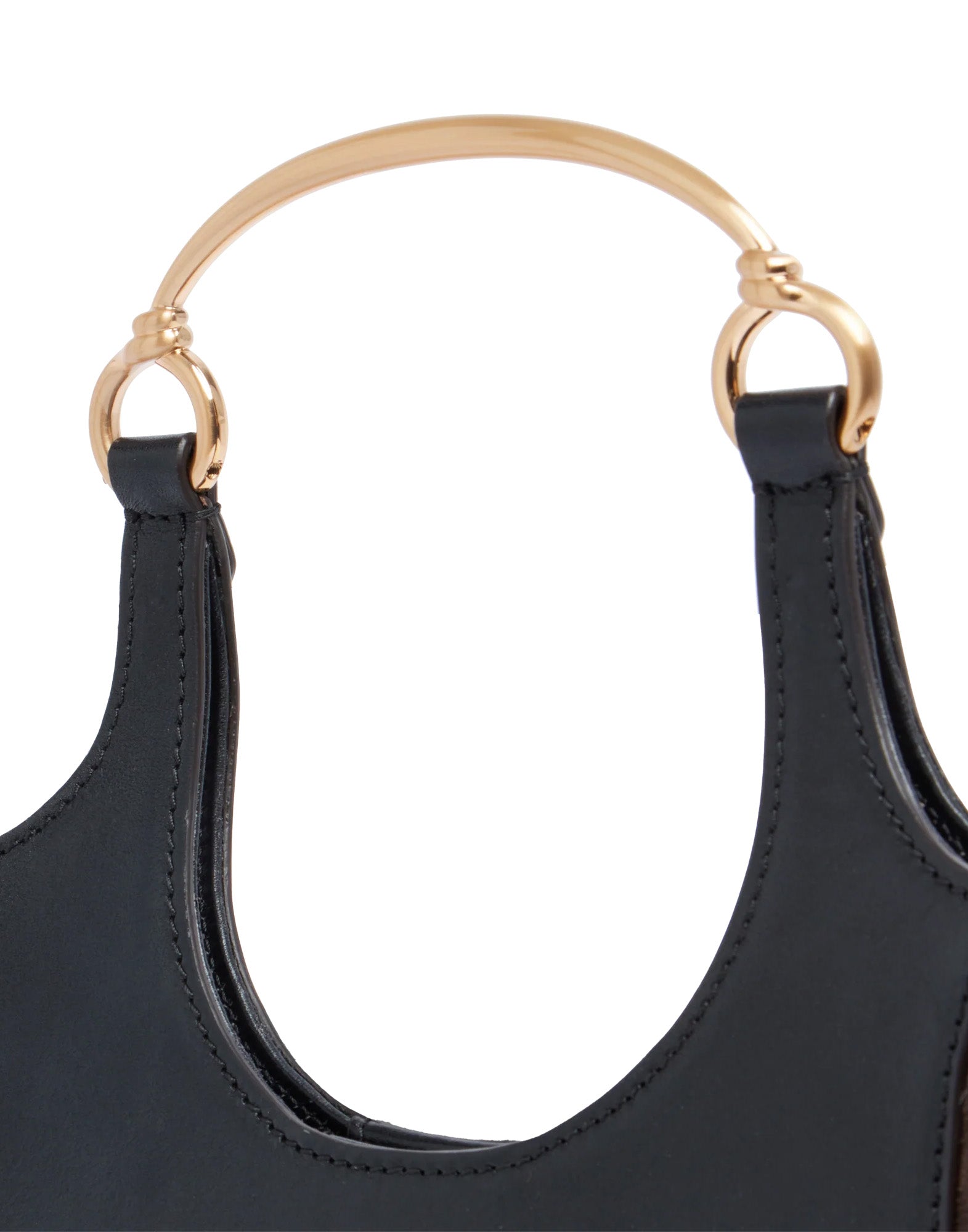 THE BRIDGE Luce Borsa Hobo Mini in Pelle con Manico Gioiello Nera