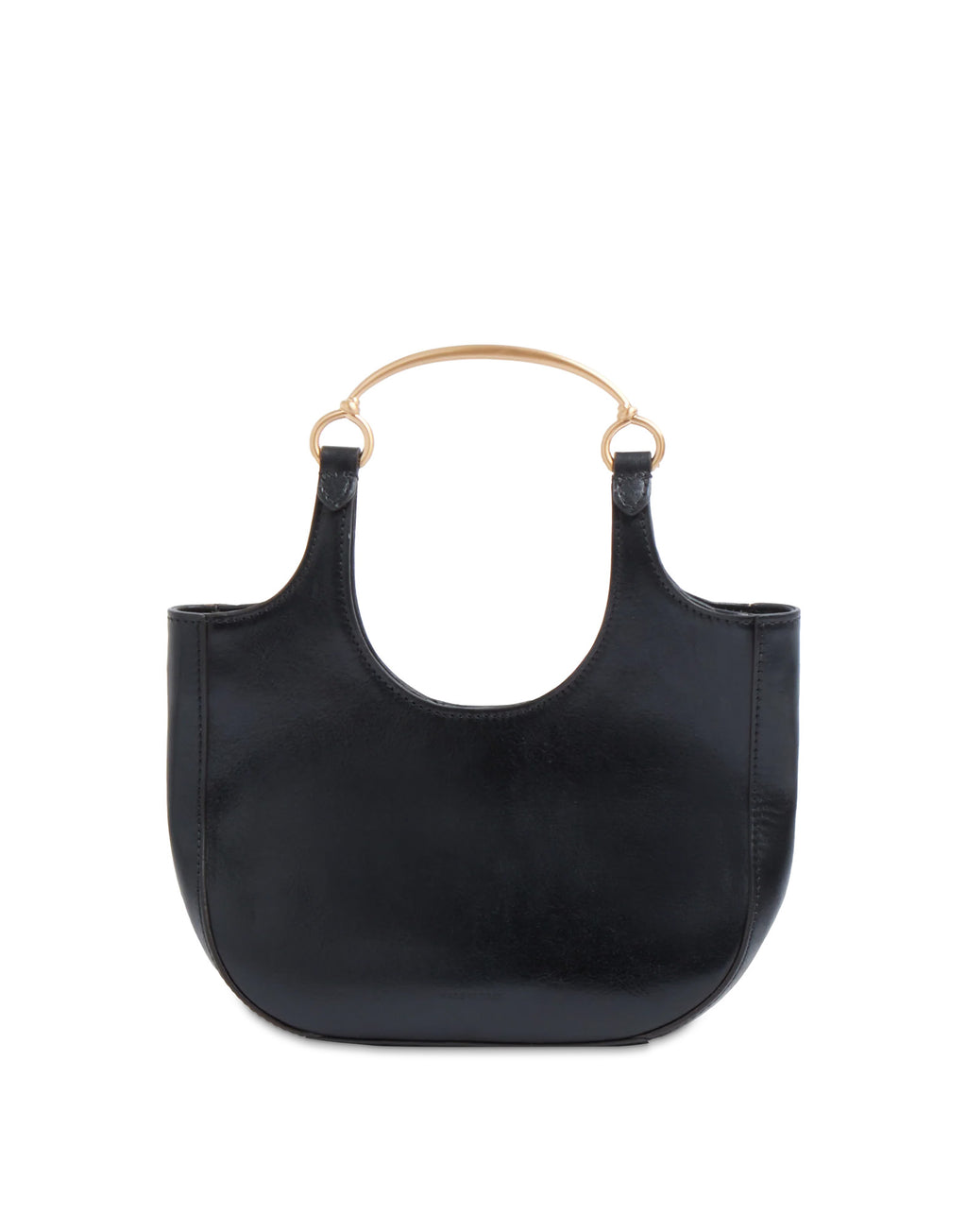 THE BRIDGE Luce Borsa Hobo Mini in Pelle con Manico Gioiello Nera