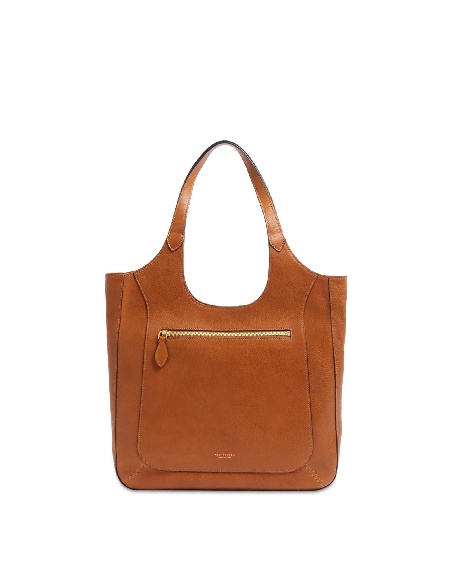THE BRIDGE Luce Soft Borsa Hobo in Pelle Cognac