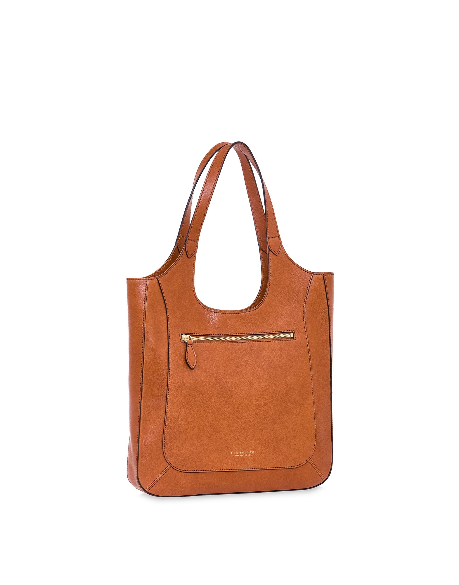 THE BRIDGE Luce Soft Borsa Hobo in Pelle Cognac