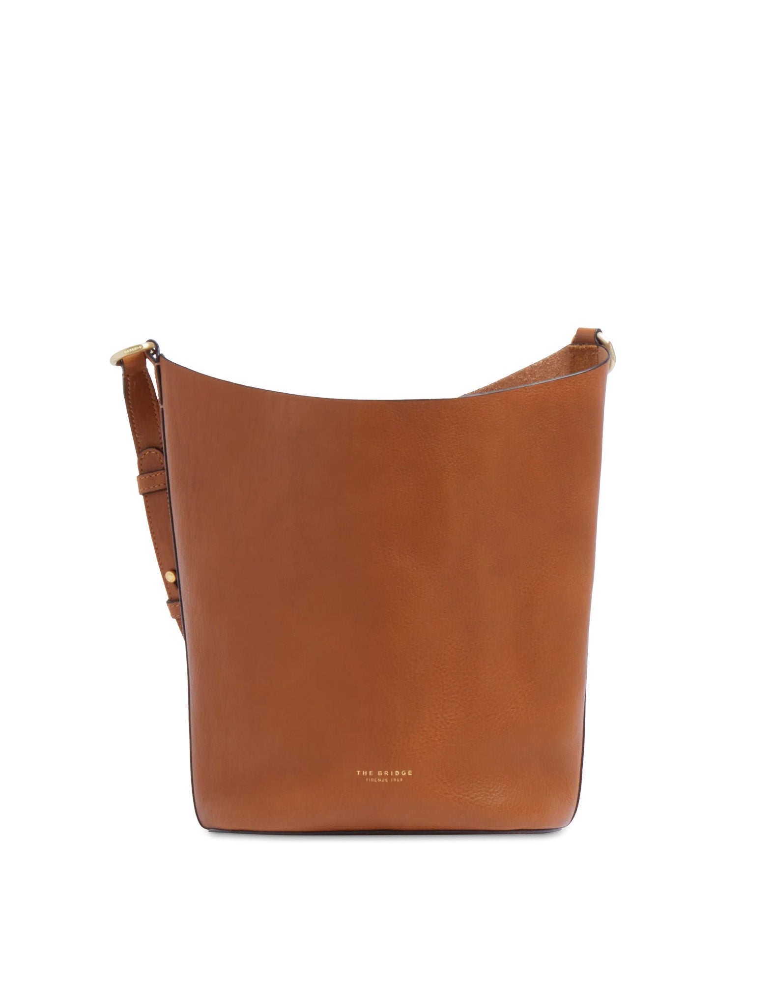 THE BRIDGE Luce Soft Borsa Secchiello in Pelle Cognac