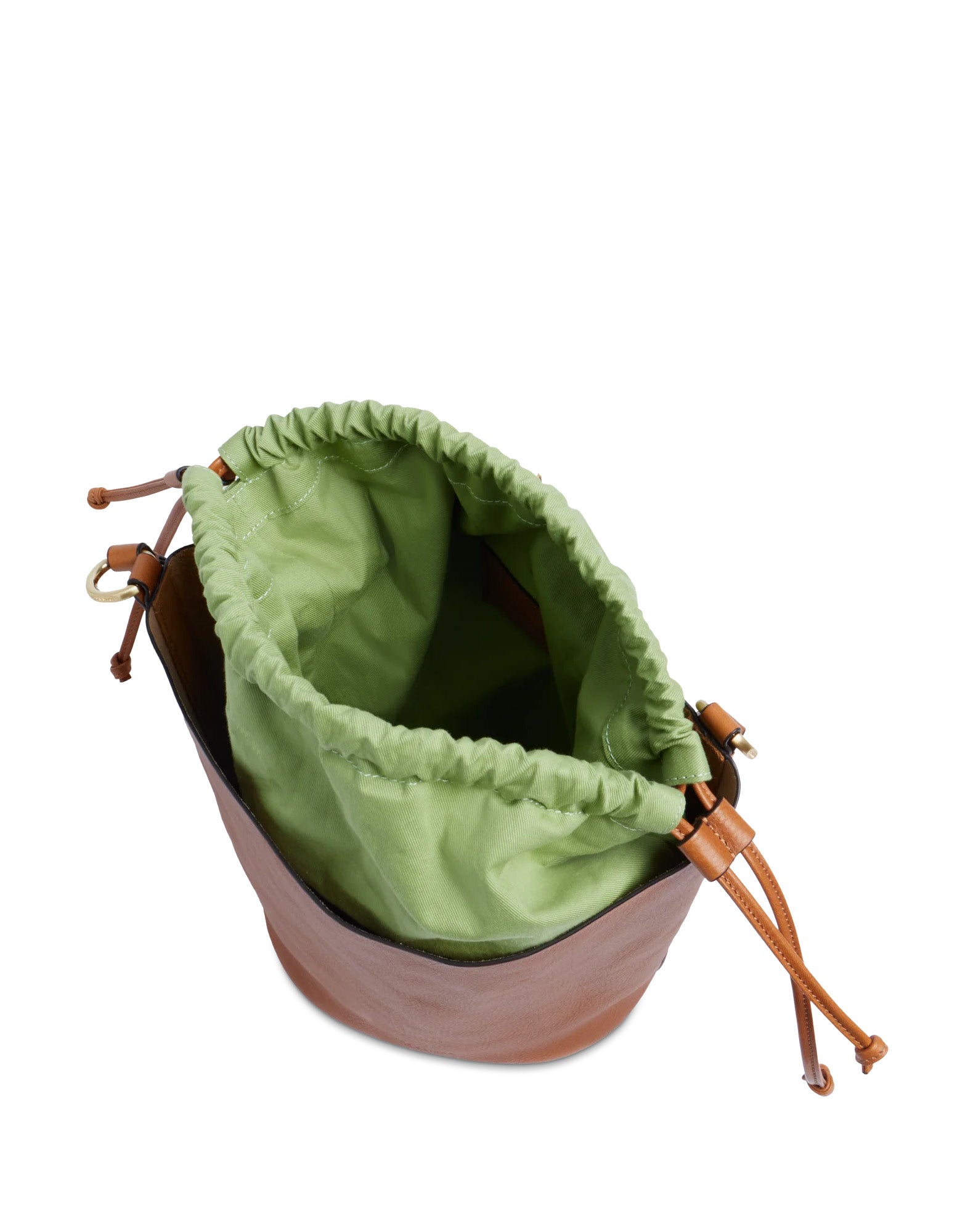 THE BRIDGE Luce Soft Borsa Secchiello in Pelle Cognac