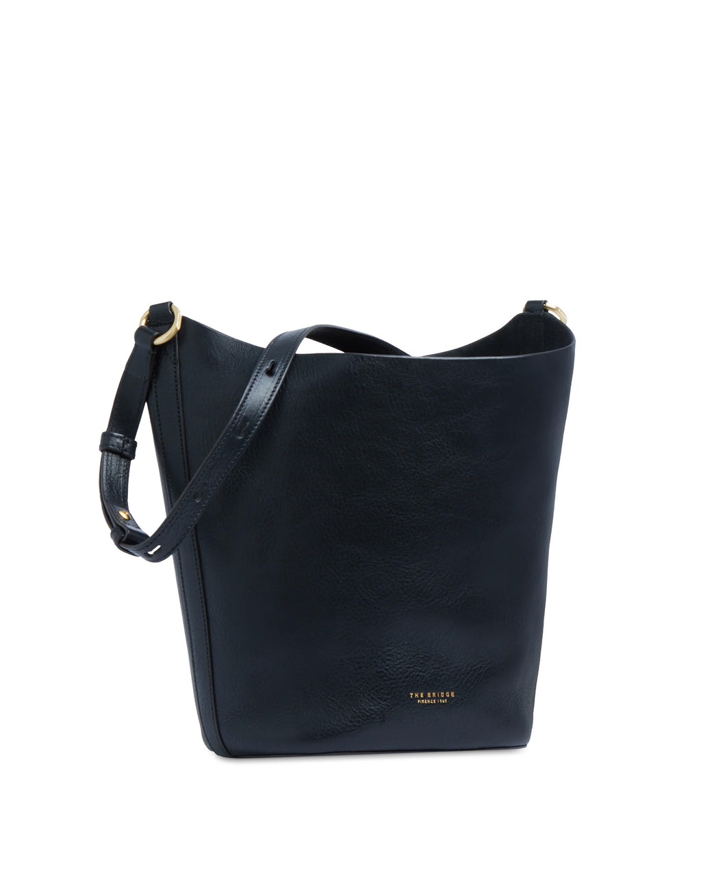 THE BRIDGE Luce Soft Borsa Secchiello in Pelle Nera