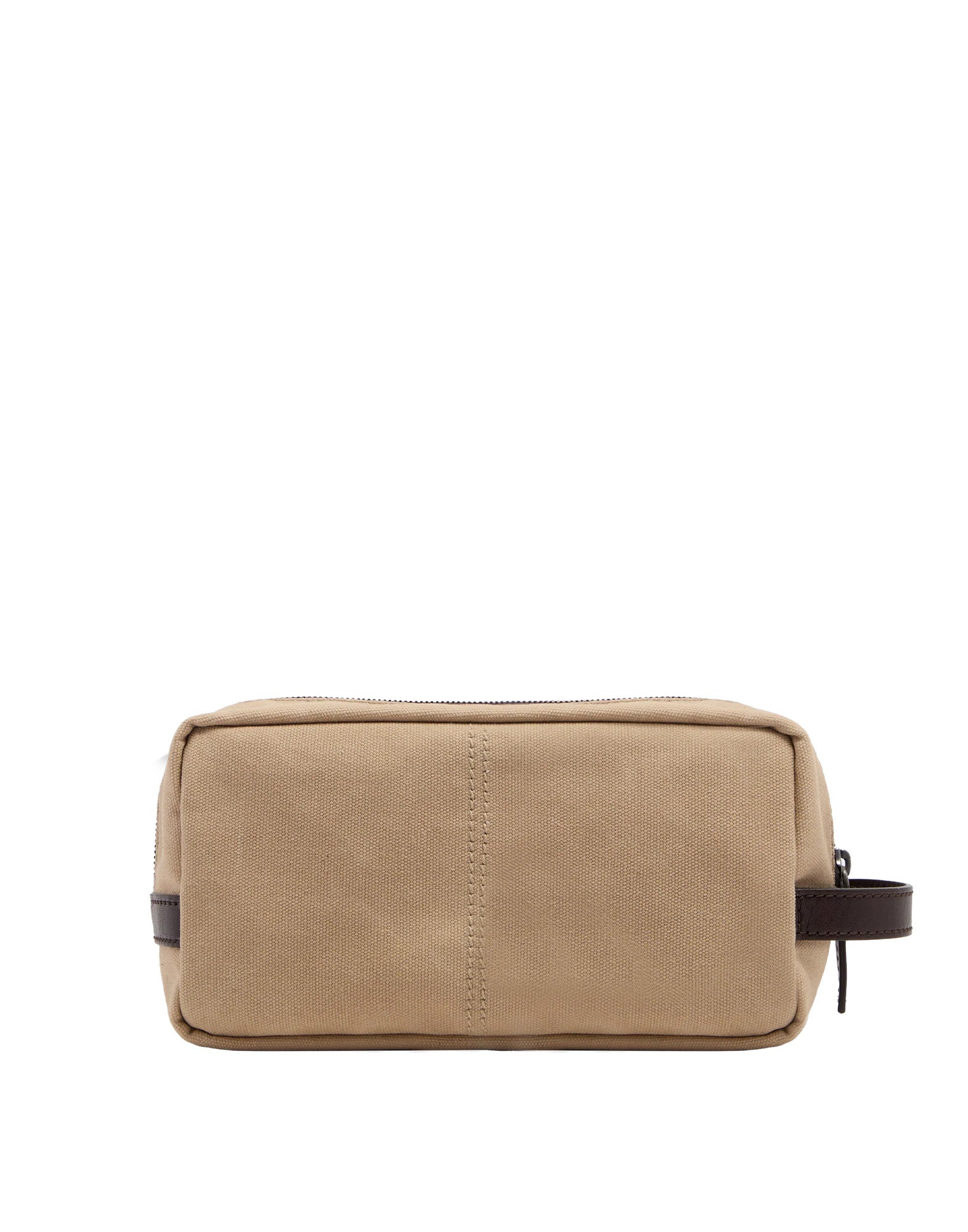 THE BRIDGE Igor Beauty Case in Pelle e Tessuto Natural/Testa Moro