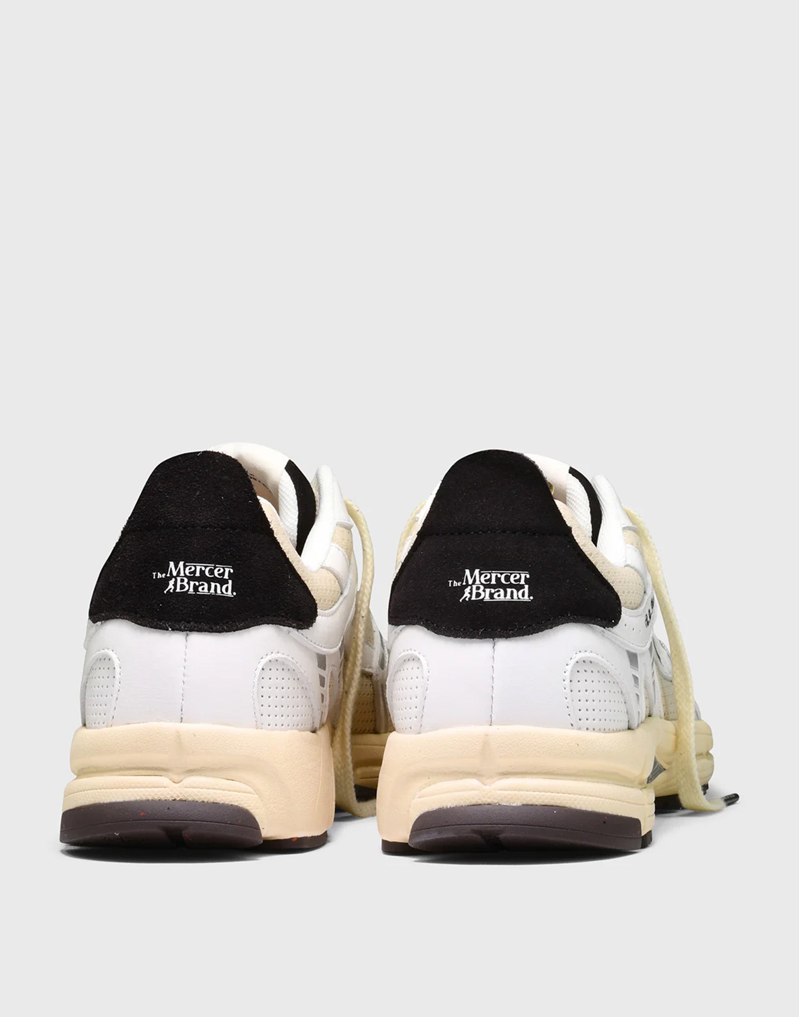 THE MERCER BRAND Re-Run Vintage Nappa Sneakers in Pelle e Mesh White/Brown