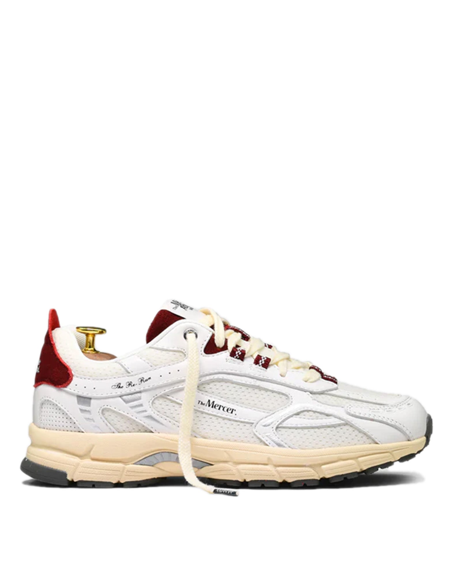 THE MERCER BRAND Re-Run Vintage Nappa Sneakers in Pelle e Mesh White/Red