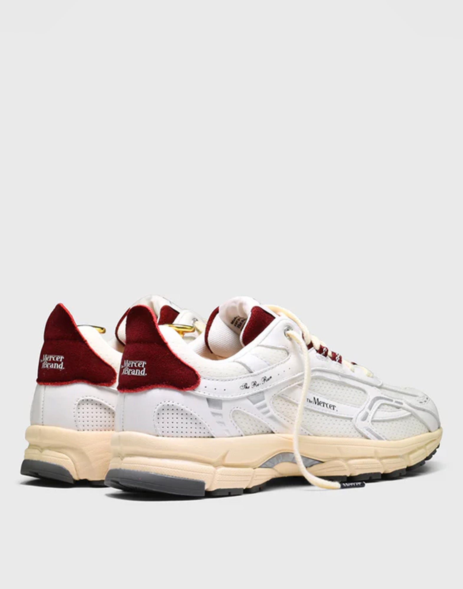 THE MERCER BRAND Re-Run Vintage Nappa Sneakers in Pelle e Mesh White/Red