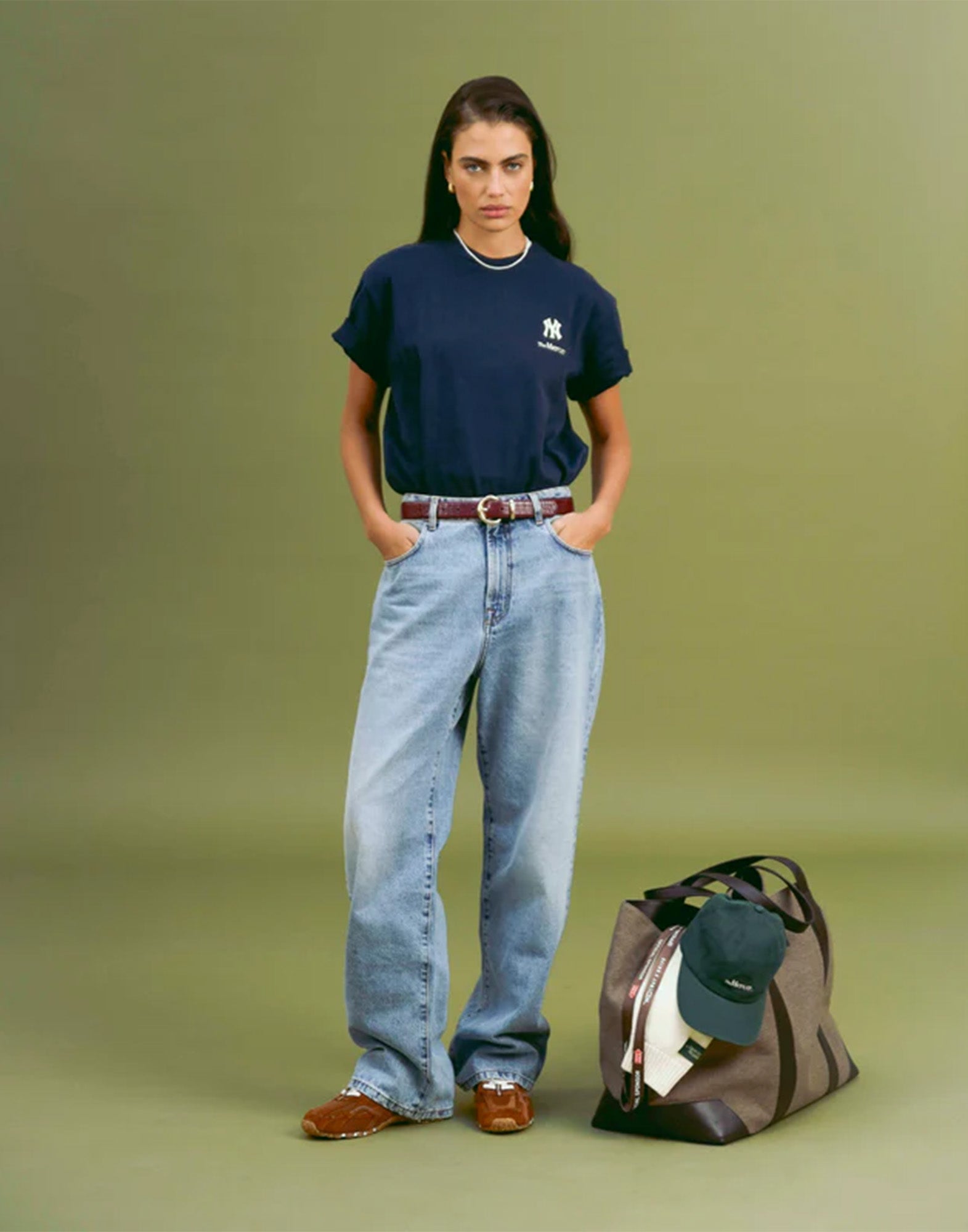 THE MERCER BRAND Re-Run Drive Sneakers in Suede e Mesh Brown