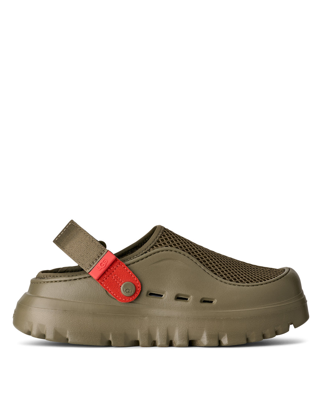 UGG Sabot PeakMod Breathe in Mesh Burnt Olive/Red Pepper