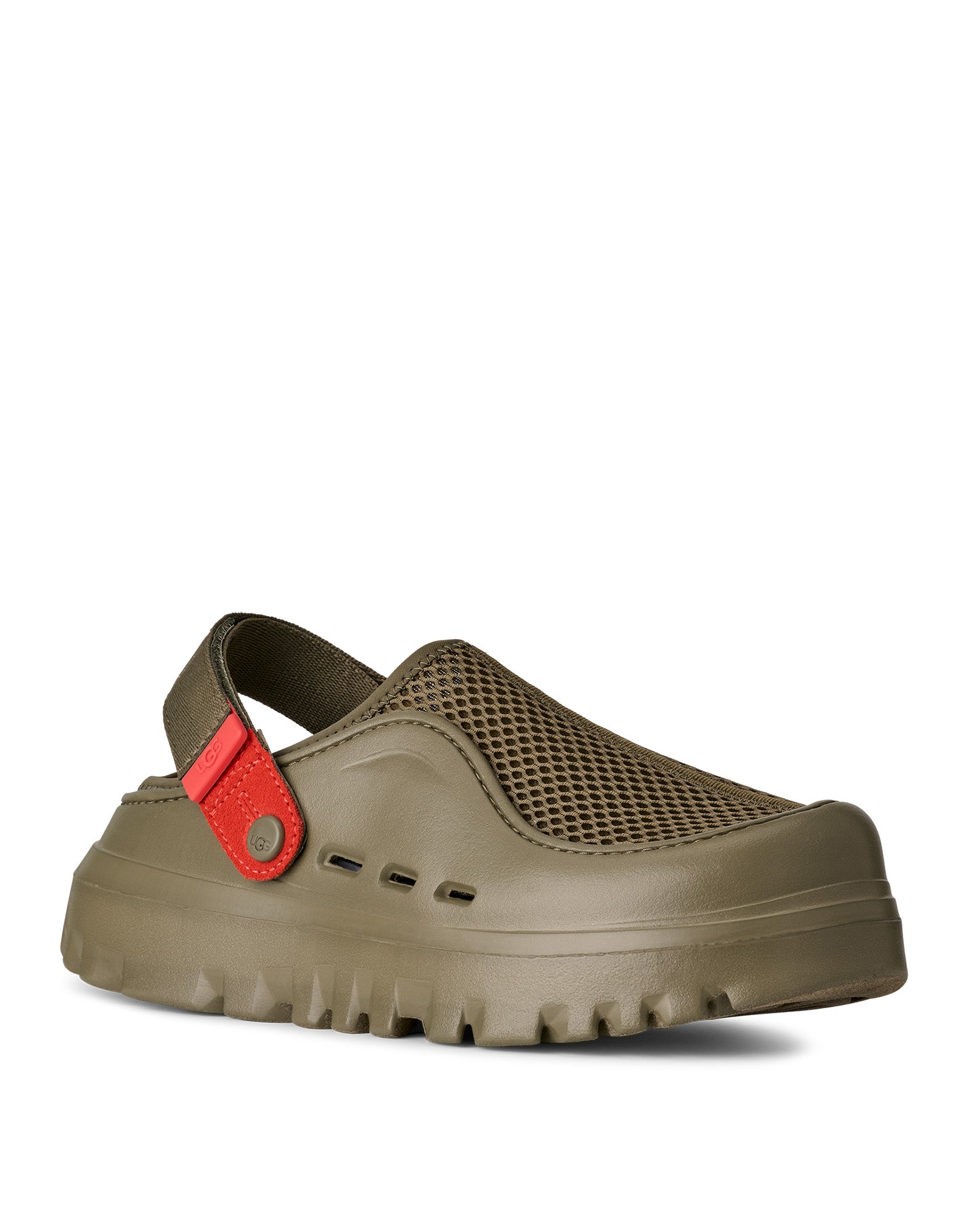 UGG Sabot PeakMod Breathe in Mesh Burnt Olive/Red Pepper