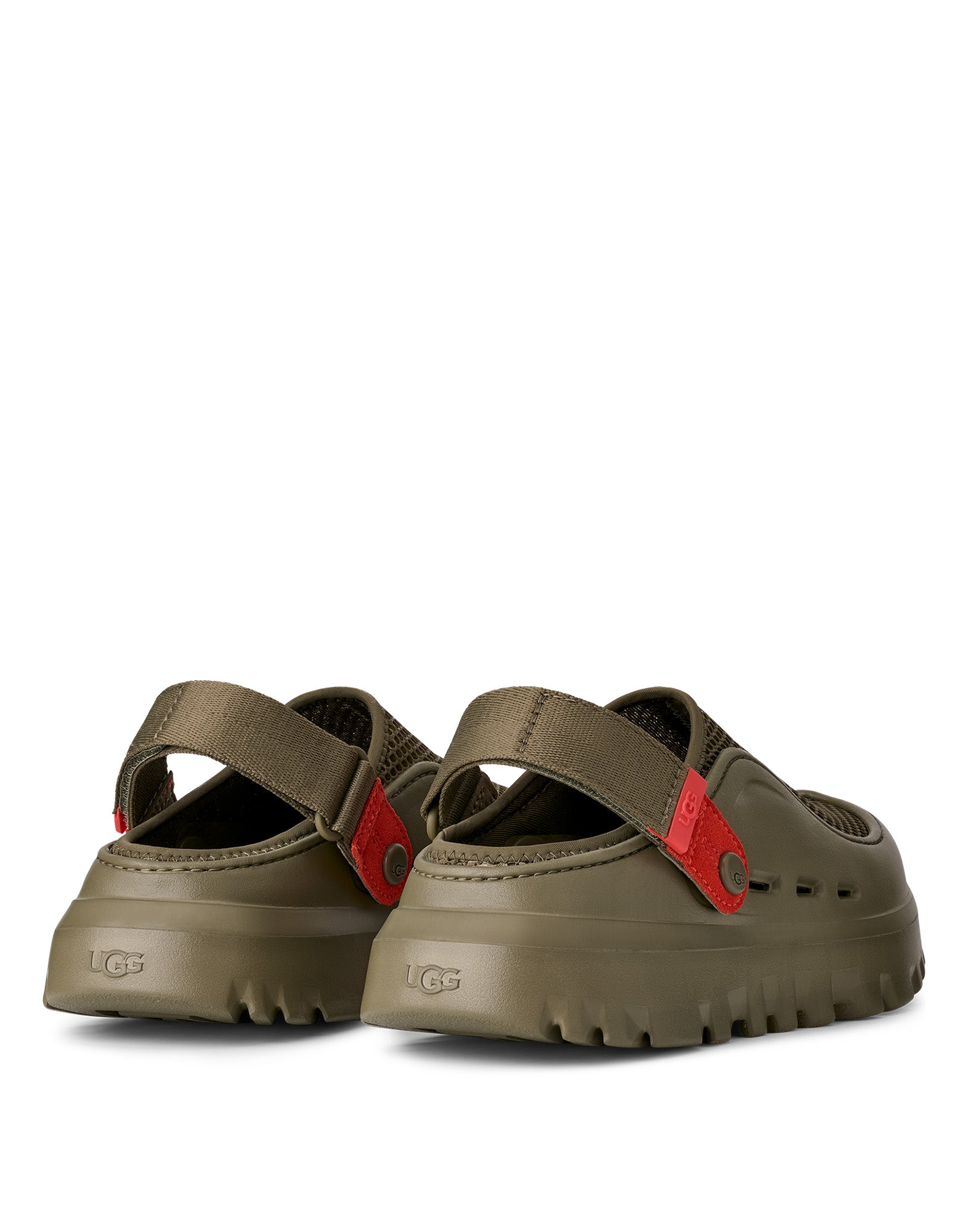 UGG Sabot PeakMod Breathe in Mesh Burnt Olive/Red Pepper
