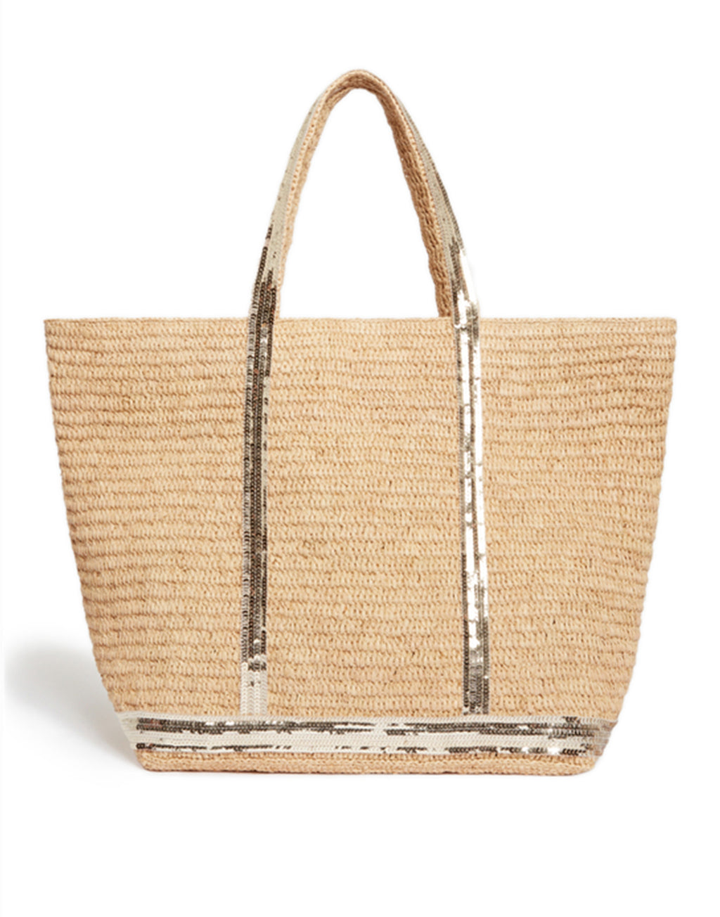 VANESSA BRUNO Cabas XL in Rafia con Paillettes