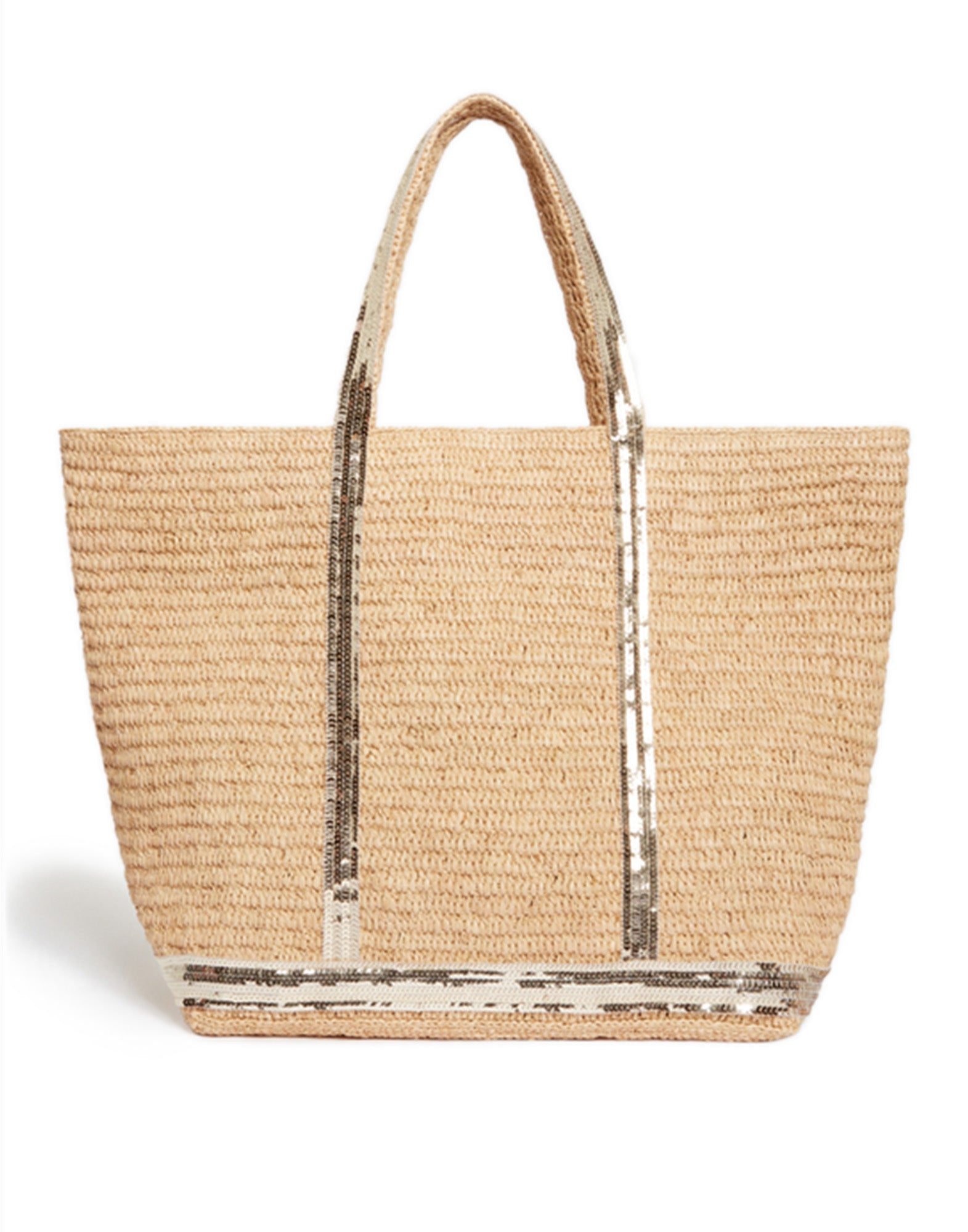 VANESSA BRUNO Cabas XL in Rafia con Paillettes