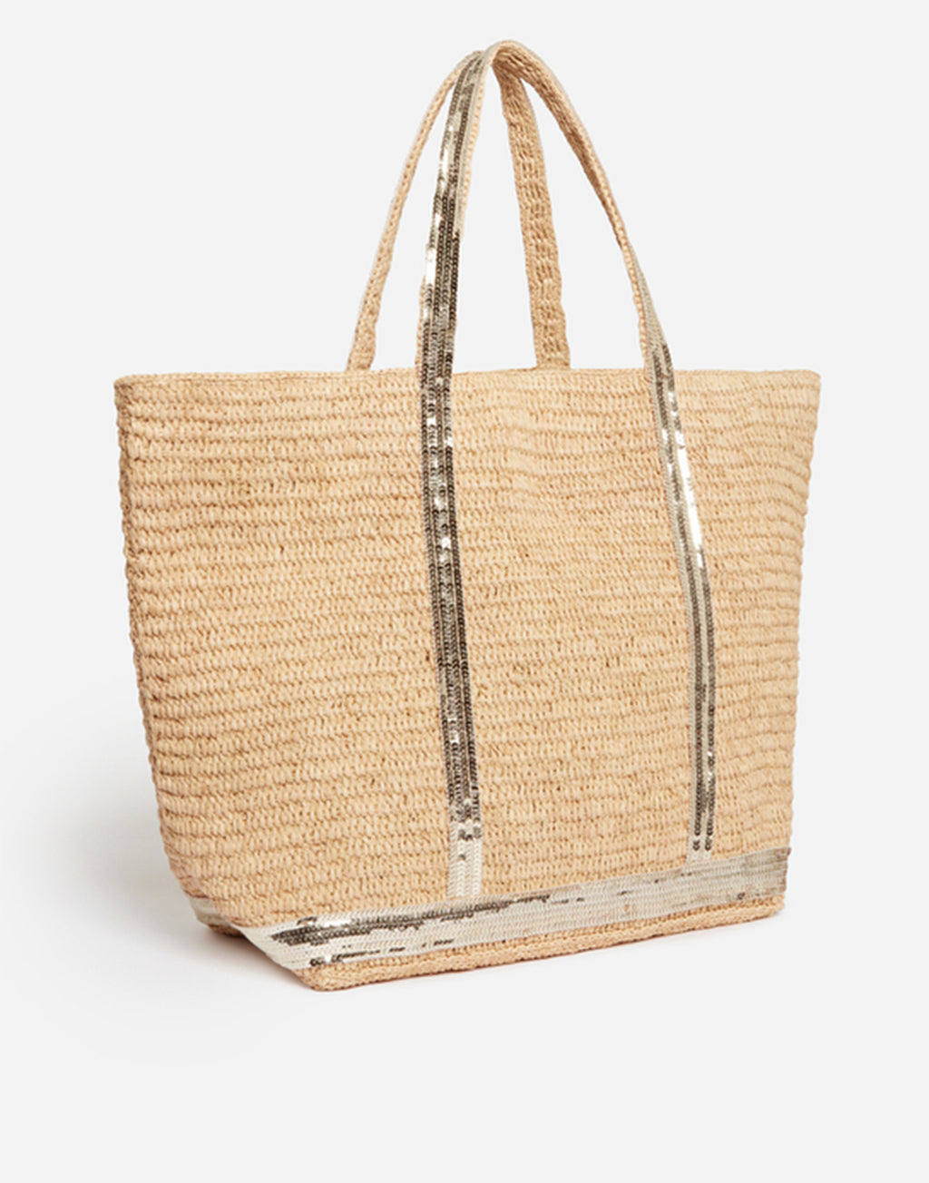 VANESSA BRUNO Cabas XL in Rafia con Paillettes