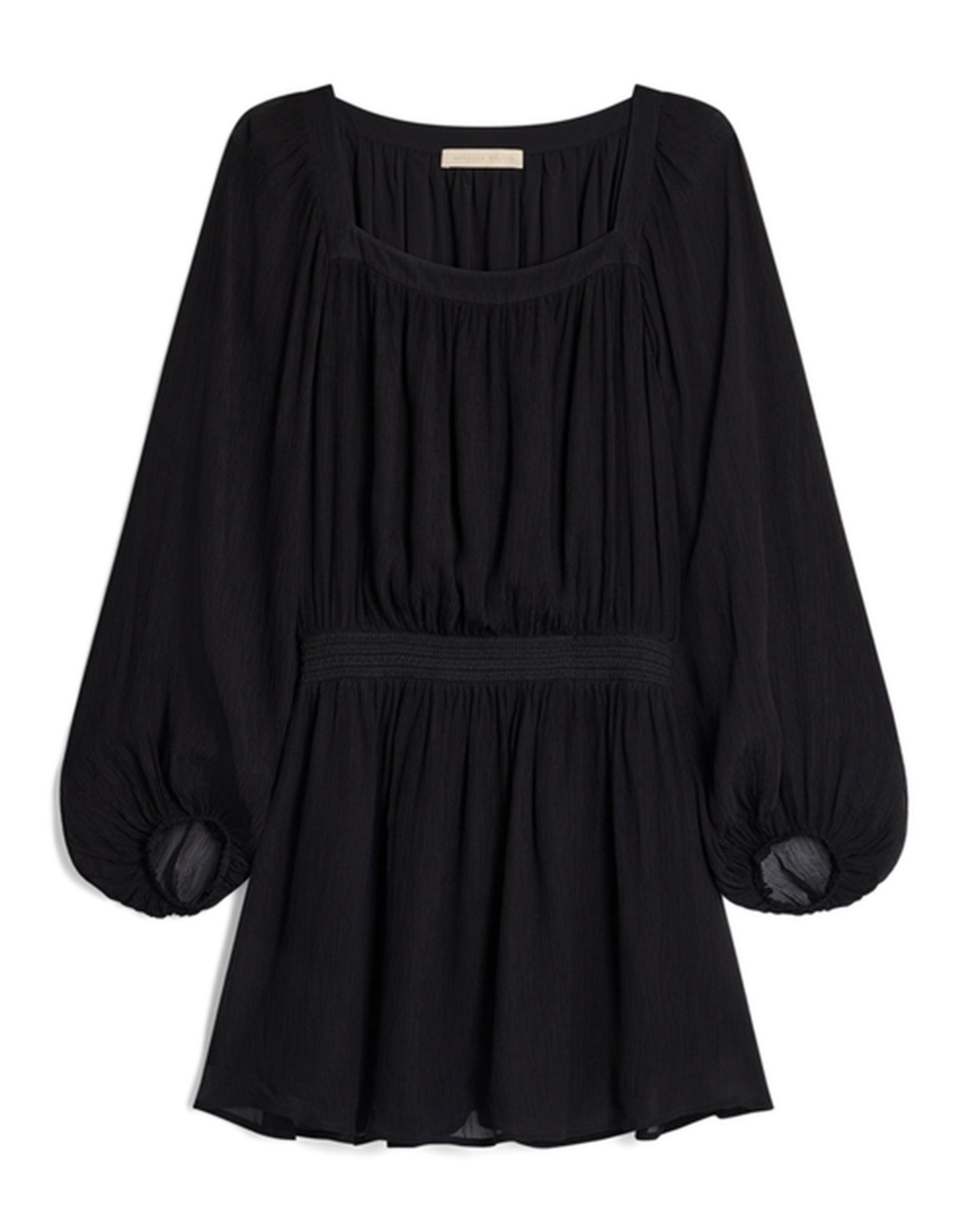 VANESSA BRUNO Abito Corto in Viscosa e Cupro Noir