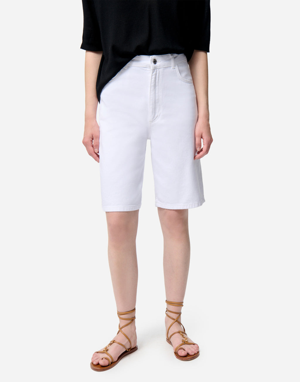 VANESSA BRUNO Bermuda Elouan in Cotone Ecru