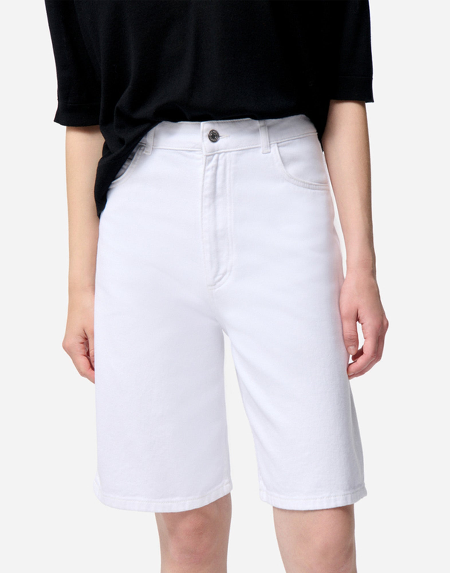 VANESSA BRUNO Bermuda Elouan in Cotone Ecru