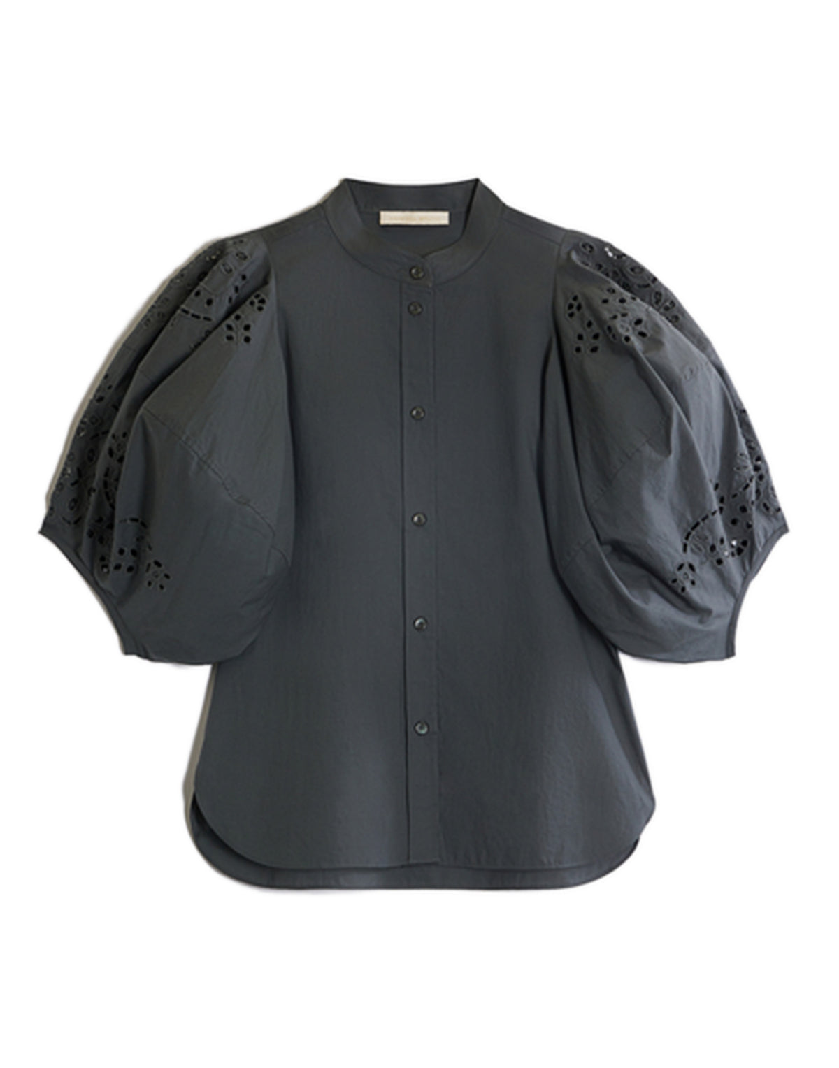VANESSA BRUNO Felicie Blusa in Cotone con Maniche a Sbuffo Thunderstorm
