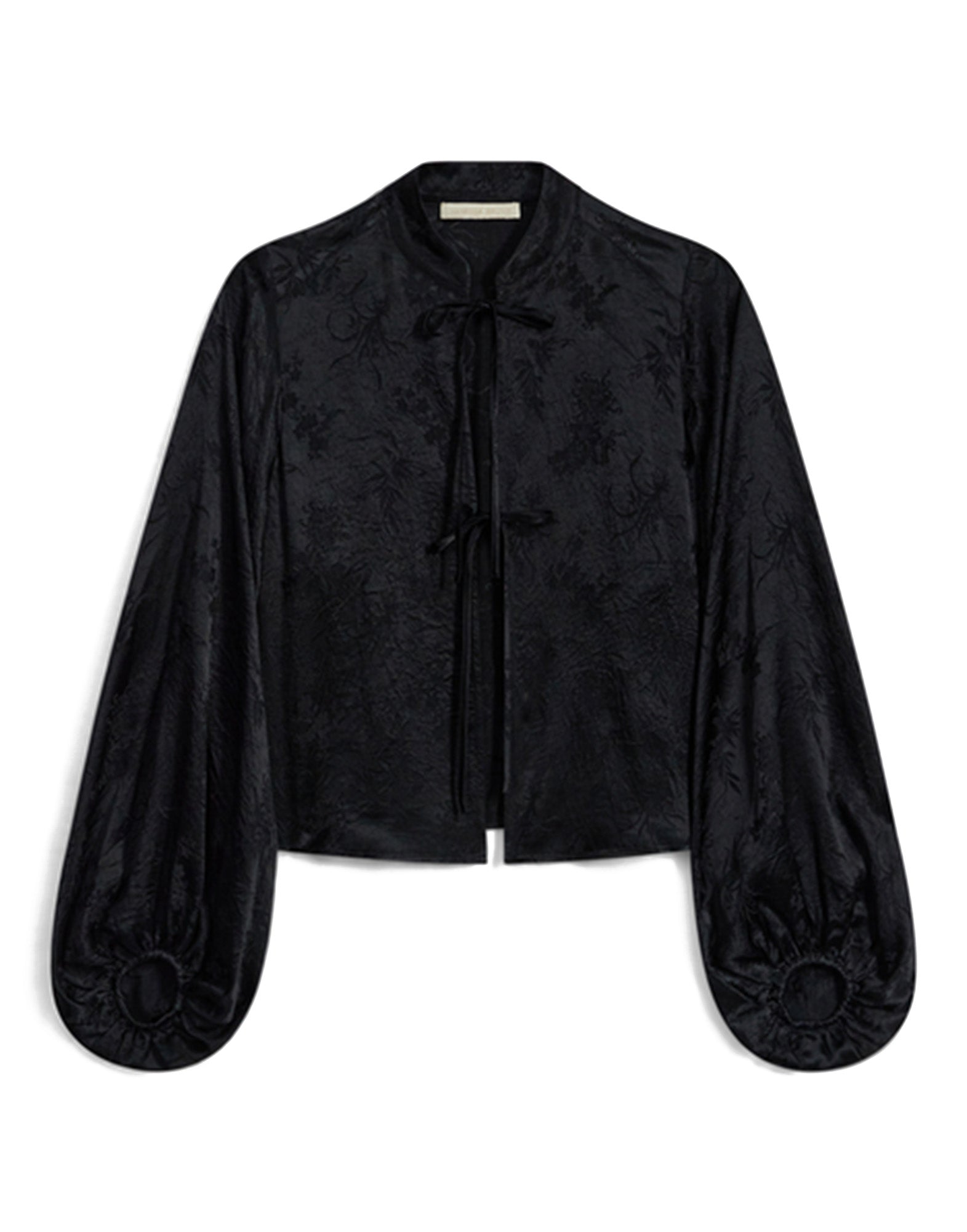 VANESSA BRUNO Blusa Glenys in Jacquard Satin Noir