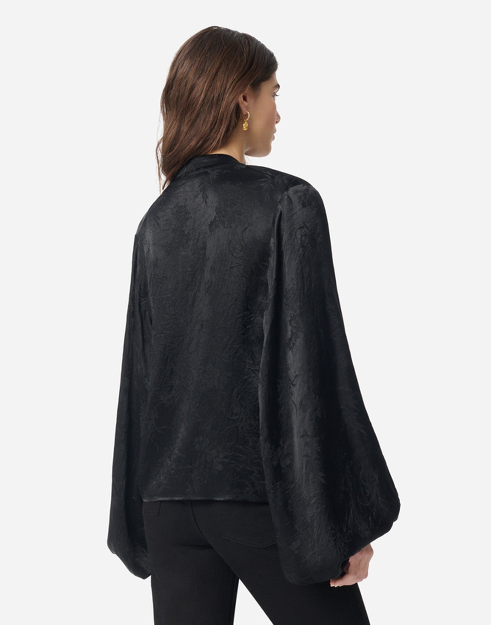 VANESSA BRUNO Blusa Glenys in Jacquard Satin Noir