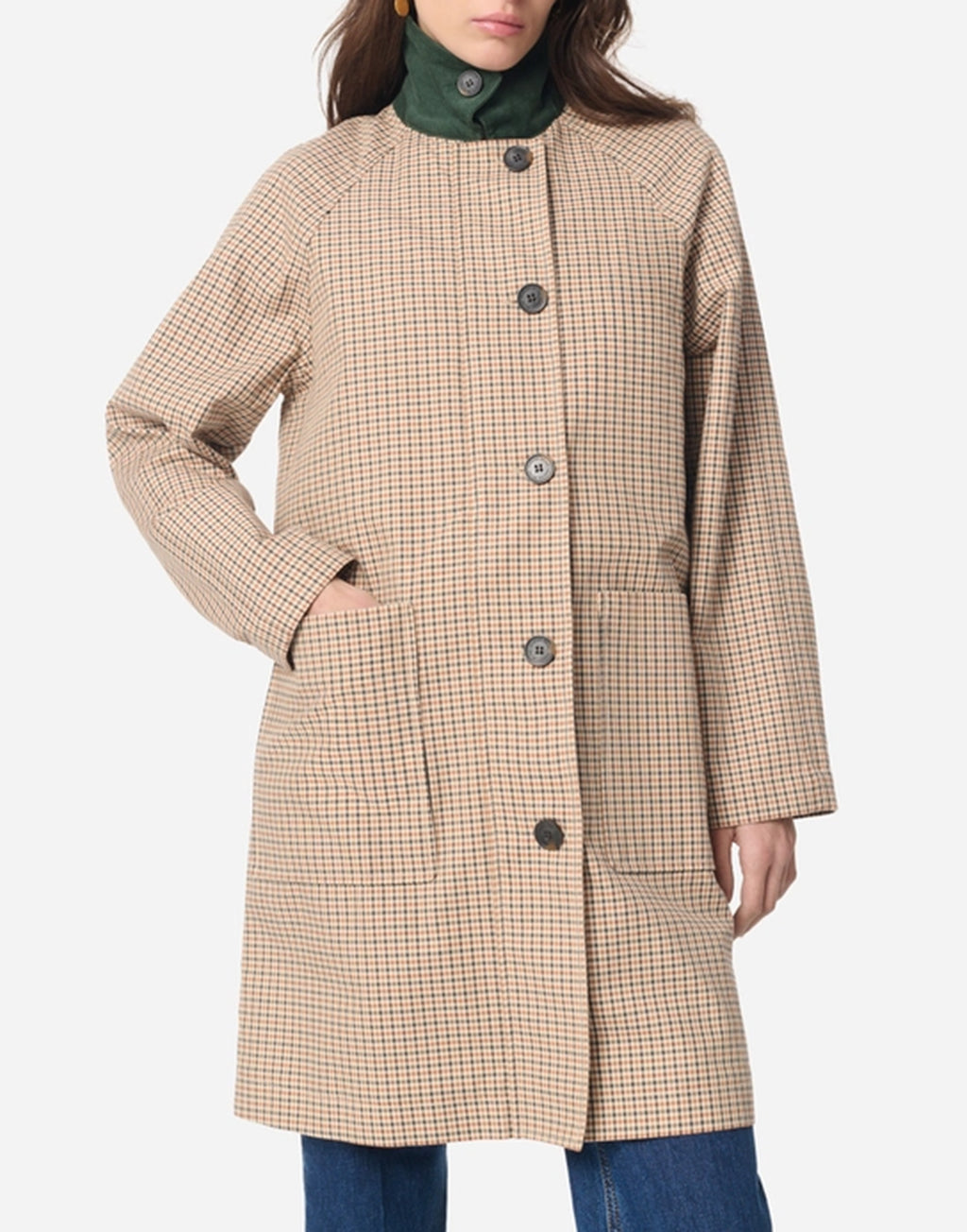 VANESSA BRUNO Impermeabile Glynis in Cotone Check