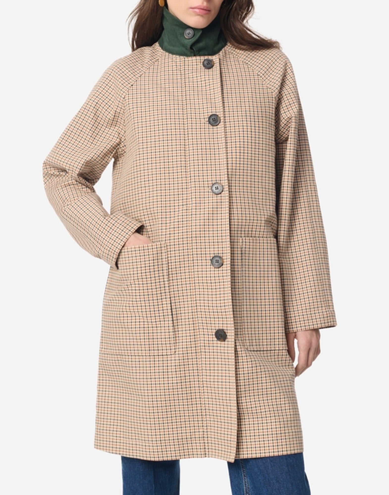 VANESSA BRUNO Impermeabile Glynis in Cotone Check