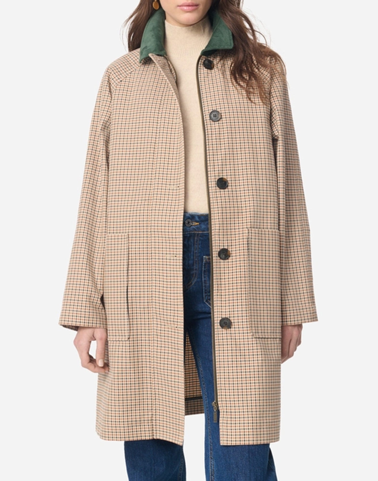 VANESSA BRUNO Impermeabile Glynis in Cotone Check