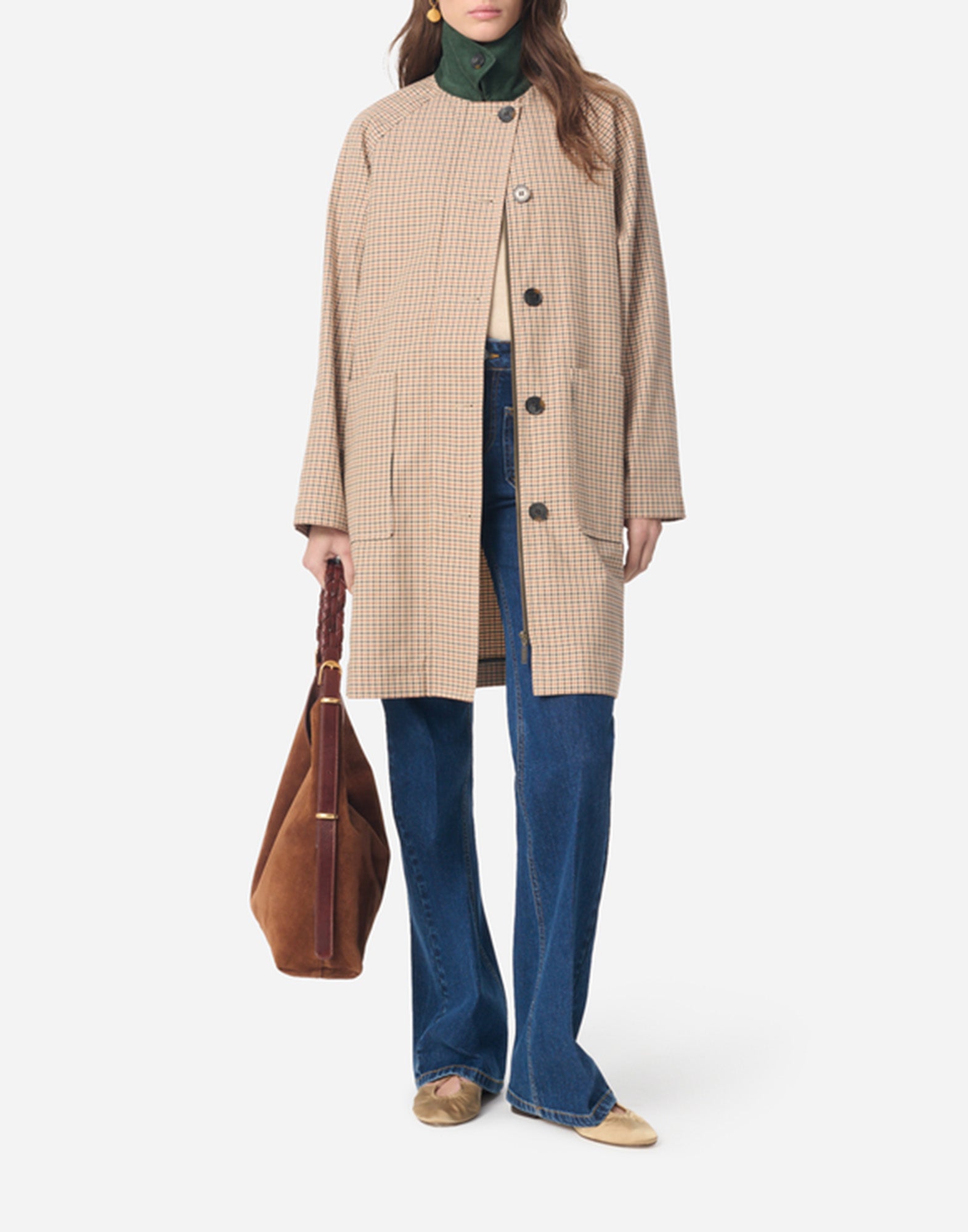 VANESSA BRUNO Impermeabile Glynis in Cotone Check