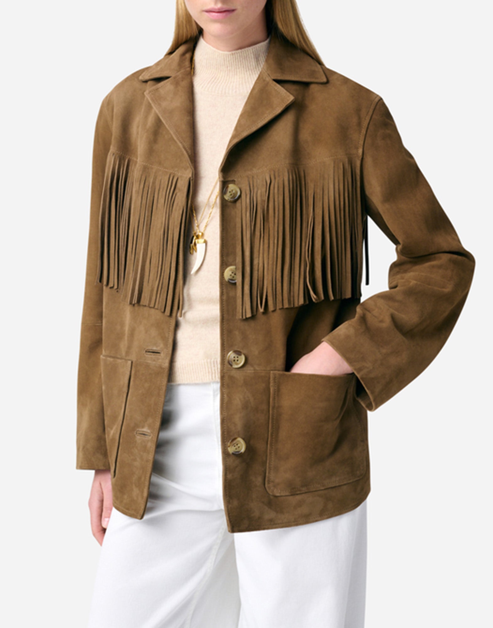 VANESSA BRUNO Giacca Galen in Pelle Scamosciata