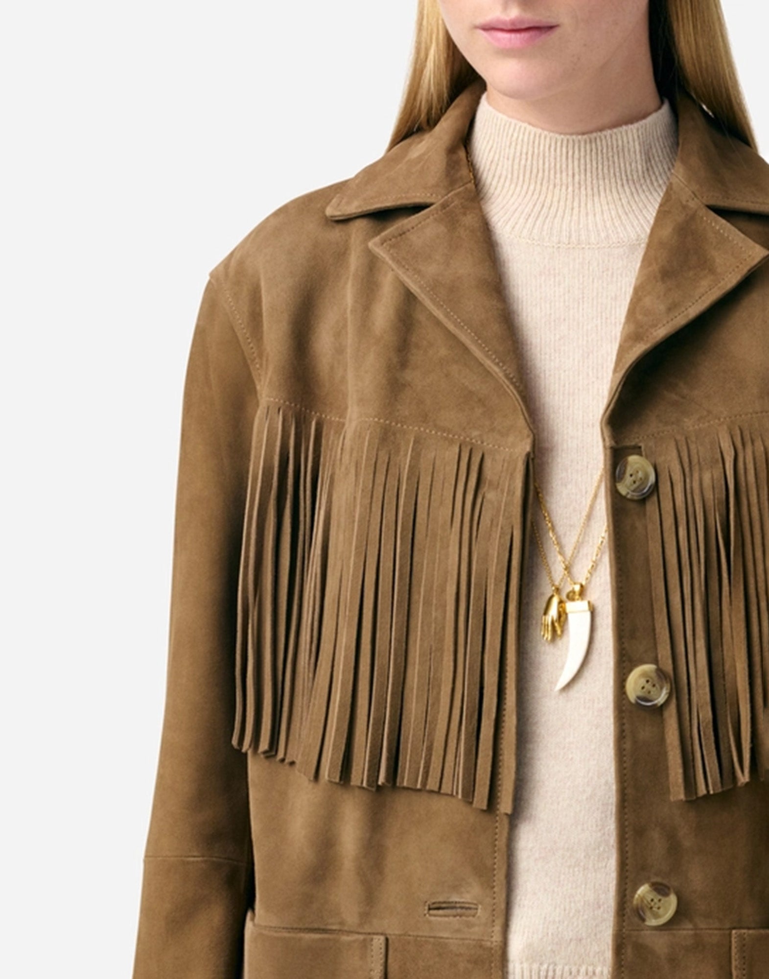 VANESSA BRUNO Giacca Galen in Pelle Scamosciata