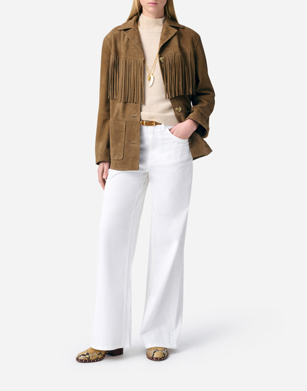 VANESSA BRUNO Giacca Galen in Pelle Scamosciata