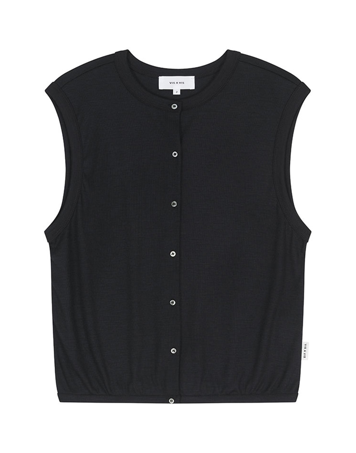 VIS A VIS Gilet Super 120’s Wool Jersey Nero