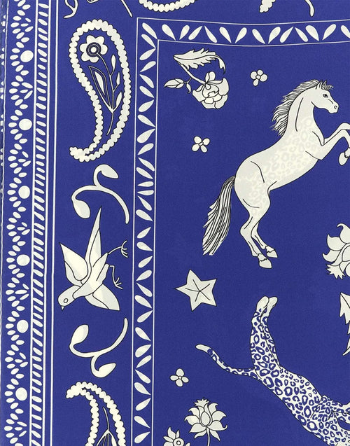 ALBERTO BIANI Foulard in Seta Stampata Blu