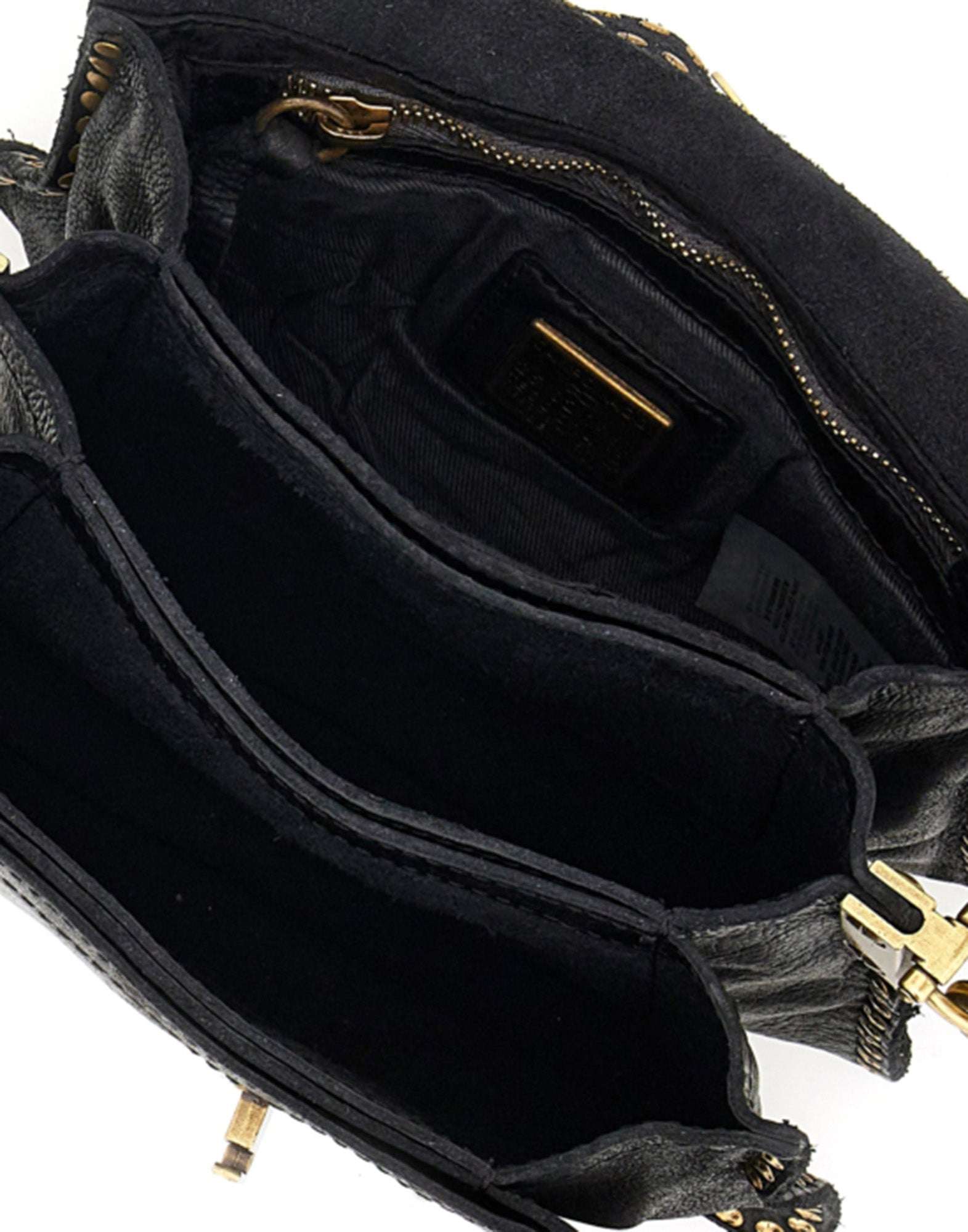 CAMPOMAGGI Borsa Agnese a Tracolla in Pelle con Borchie
Nera