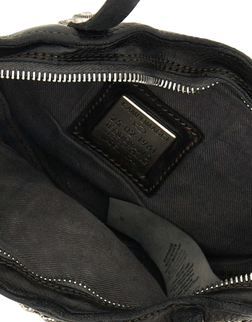 CAMPOMAGGI Borsa Valentina a Cuore in Pelle con Borchie Nera