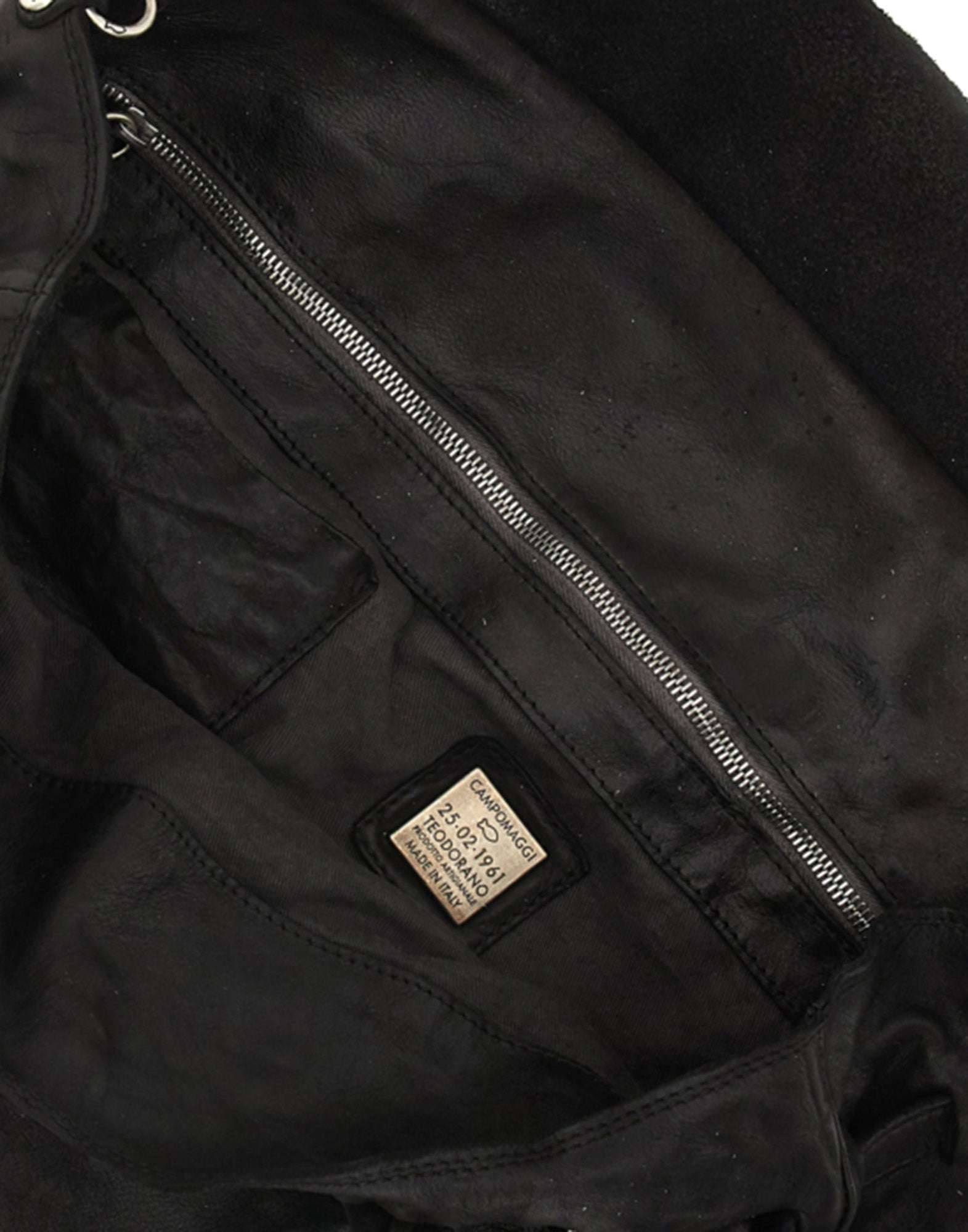 CAMPOMAGGI Borsa Shopping Larice in Pelle Nera