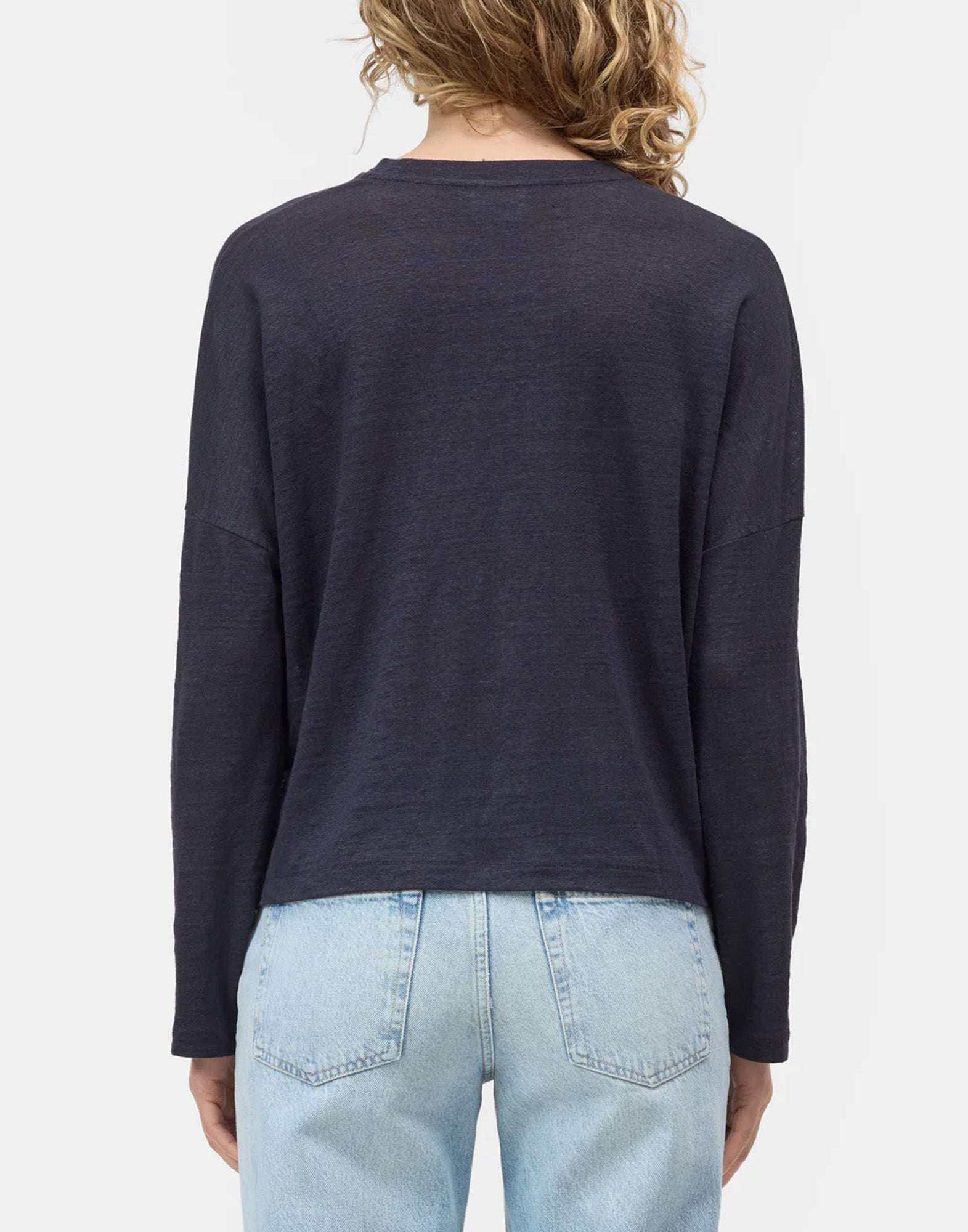 CLOSED Maglia Manica Lunga in Lino Dark Night