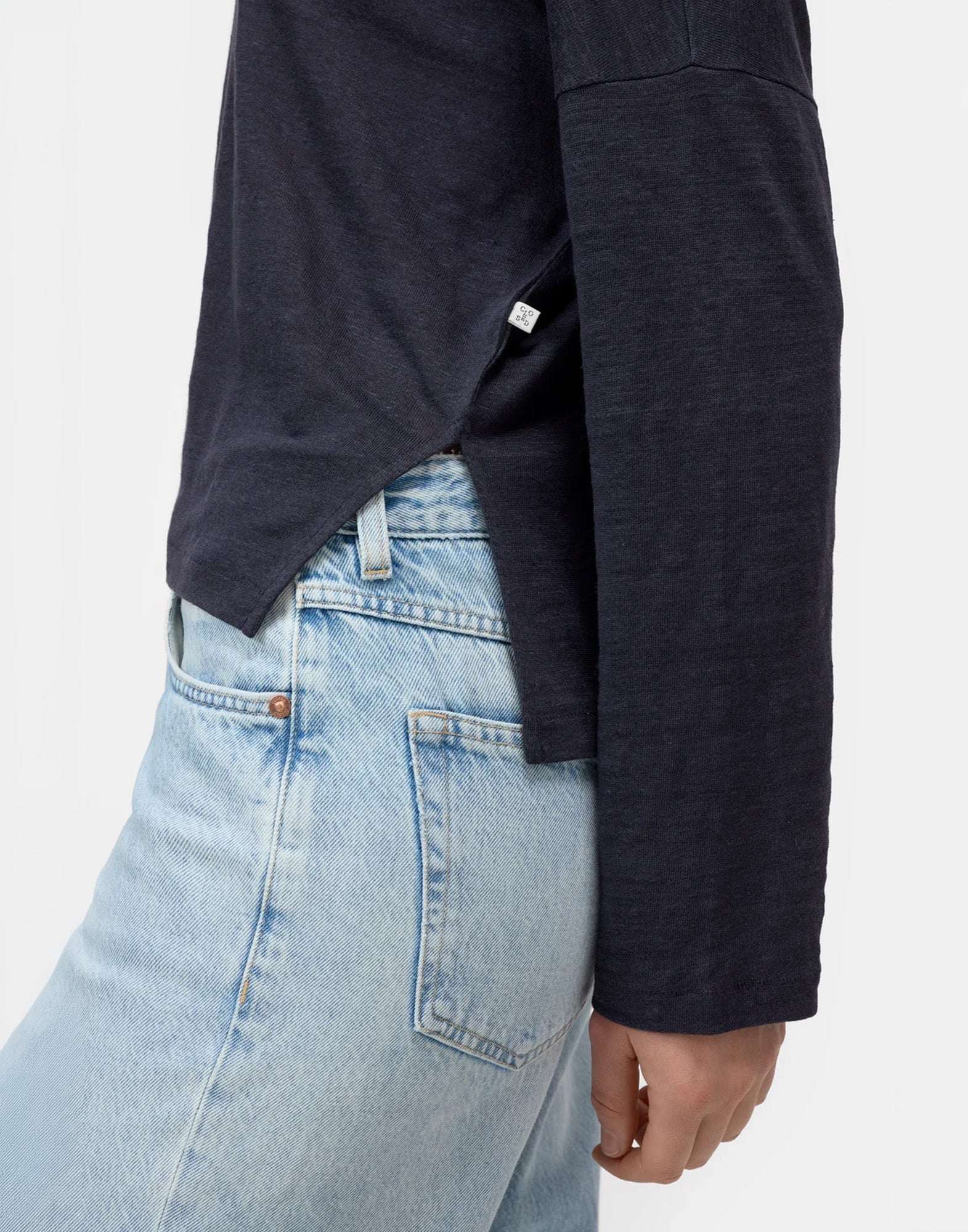 CLOSED Maglia Manica Lunga in Lino Dark Night