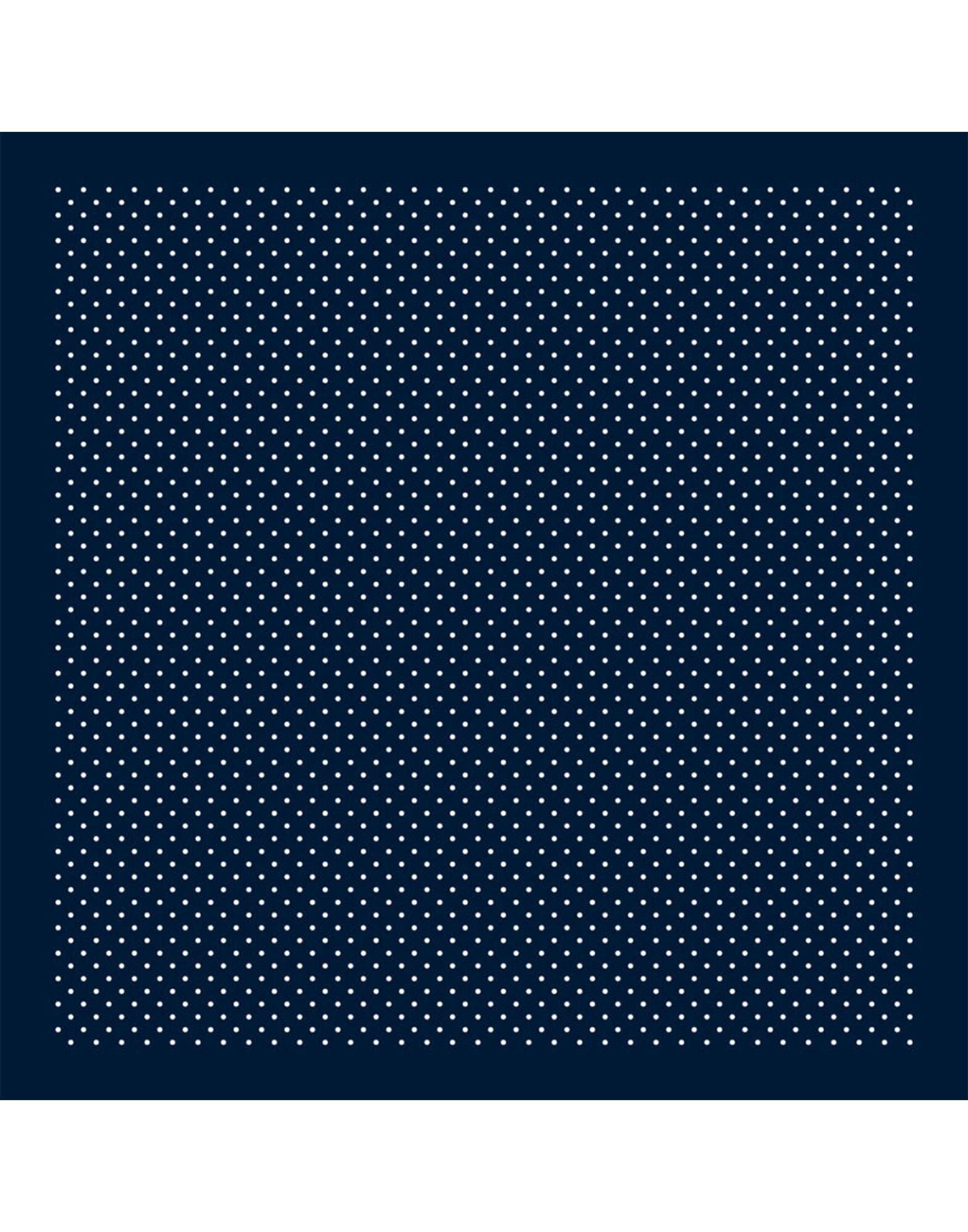 DESTIN Foulard Pino a Pois in Modal e Seta Navy