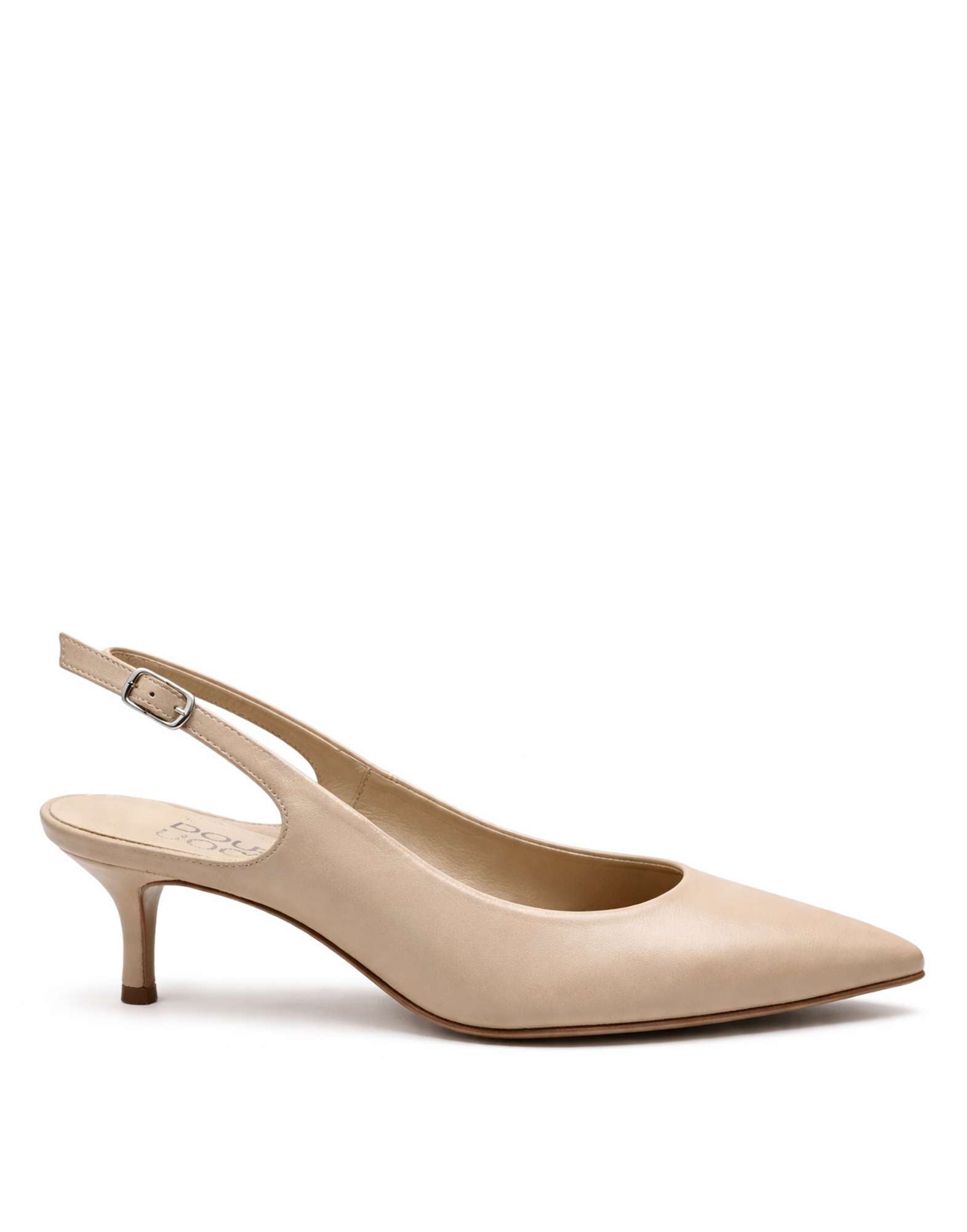 DOUUOD Slingback a Punta in Nappa Light Taupe