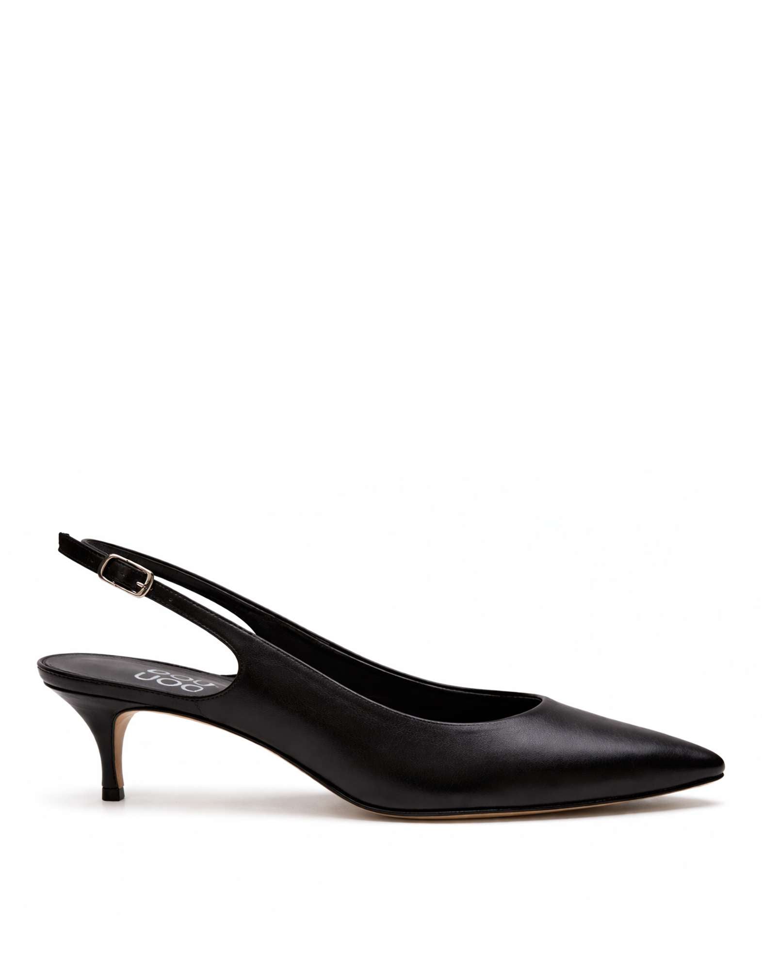 DOUUOD Slingback a Punta in Nappa Nera