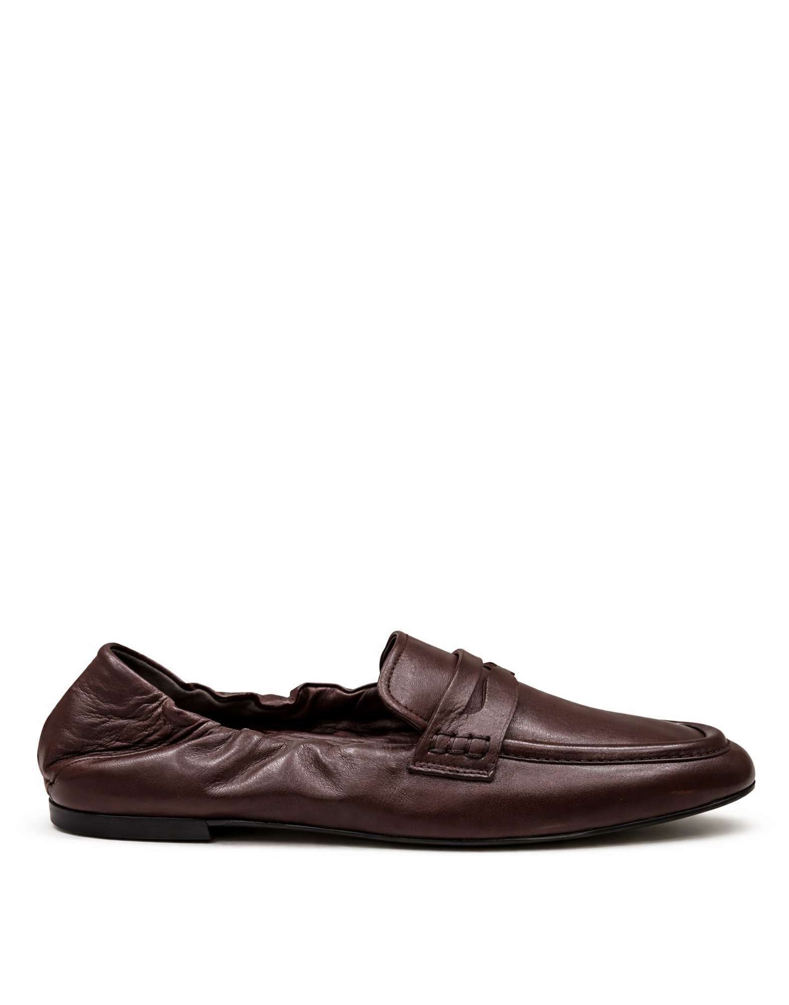 DOUUOD Mocassini in Nappa con Elastico Ebano