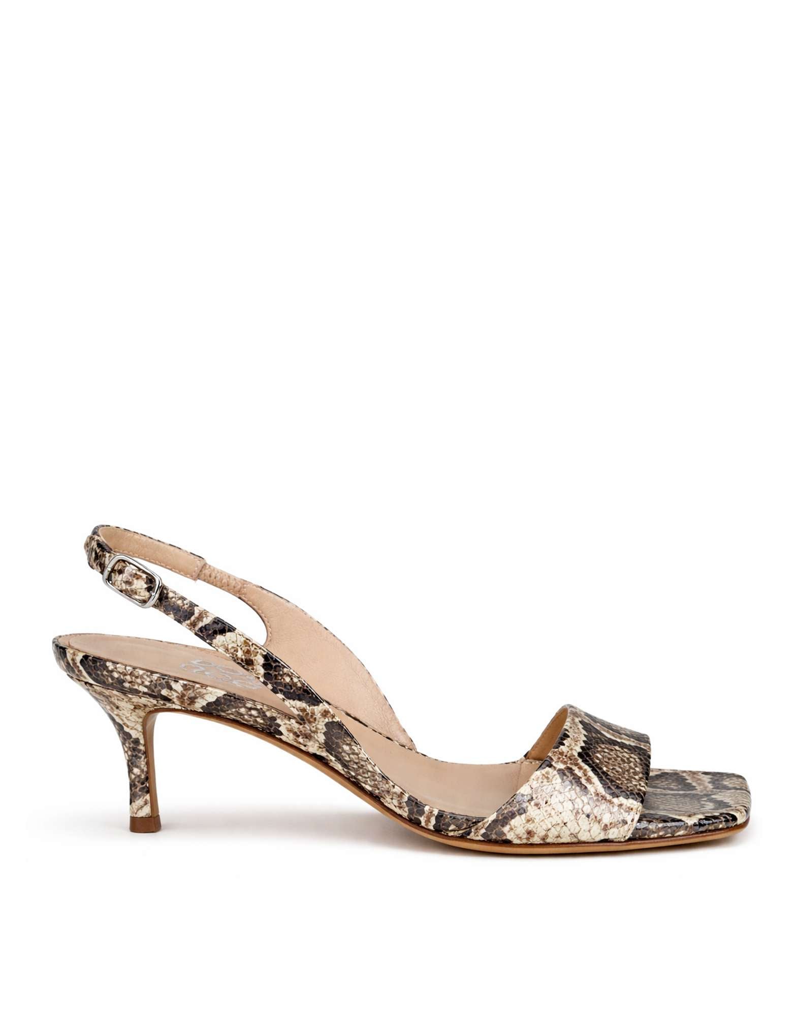 DOUUOD Sandali Slingback in Pelle Stampa Pitone