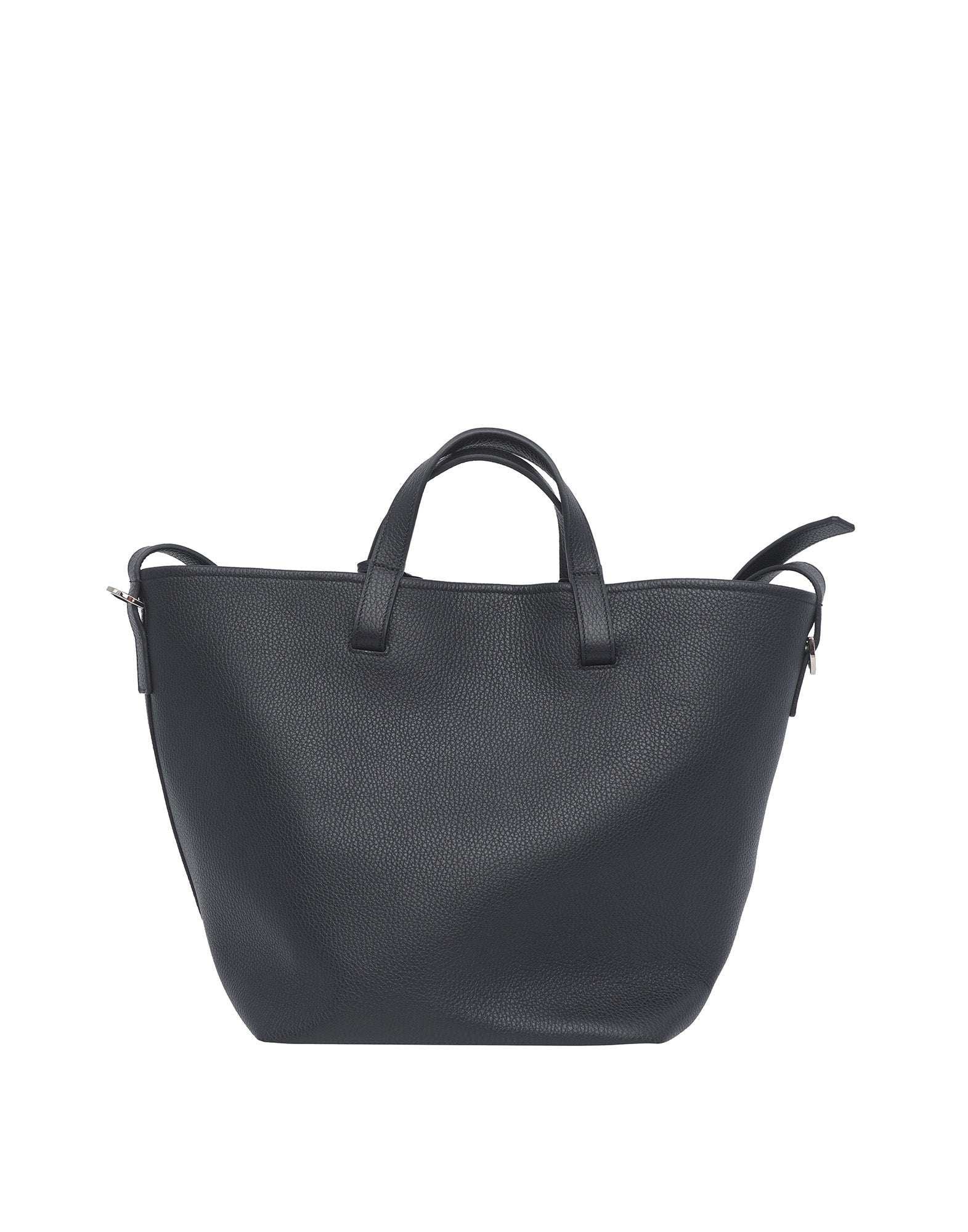 DOUUOD Borsa Shopping Giulia in Pelle Martellata Nera