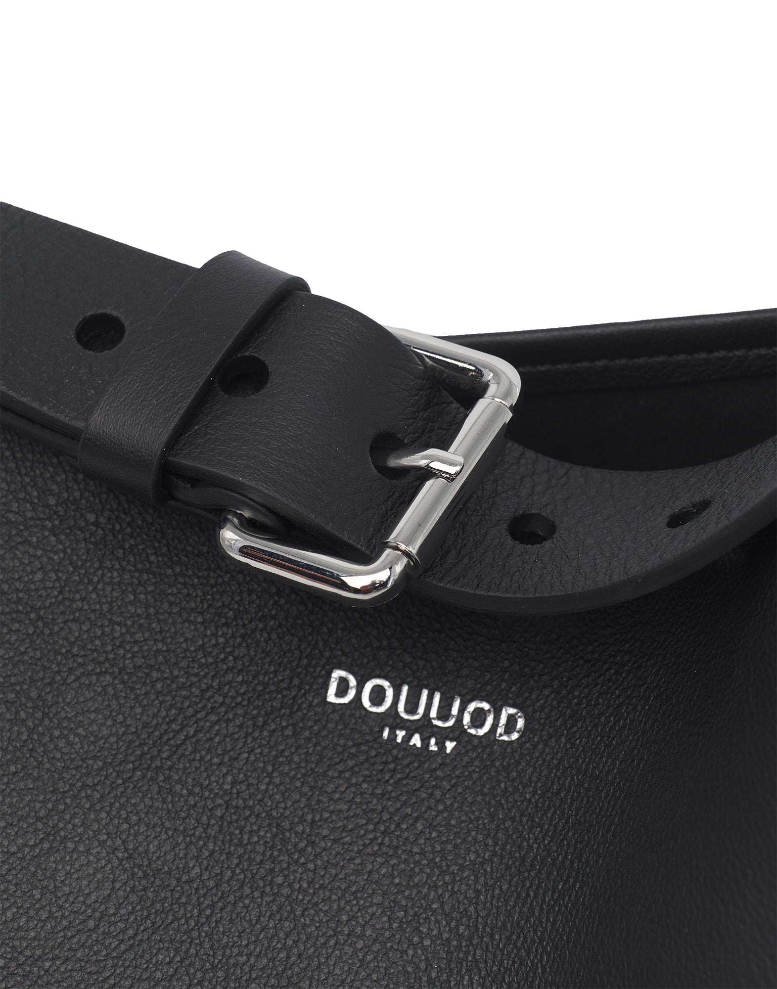 DOUUOD Borsa a Secchiello Tilla in Pelle Mousse Nera