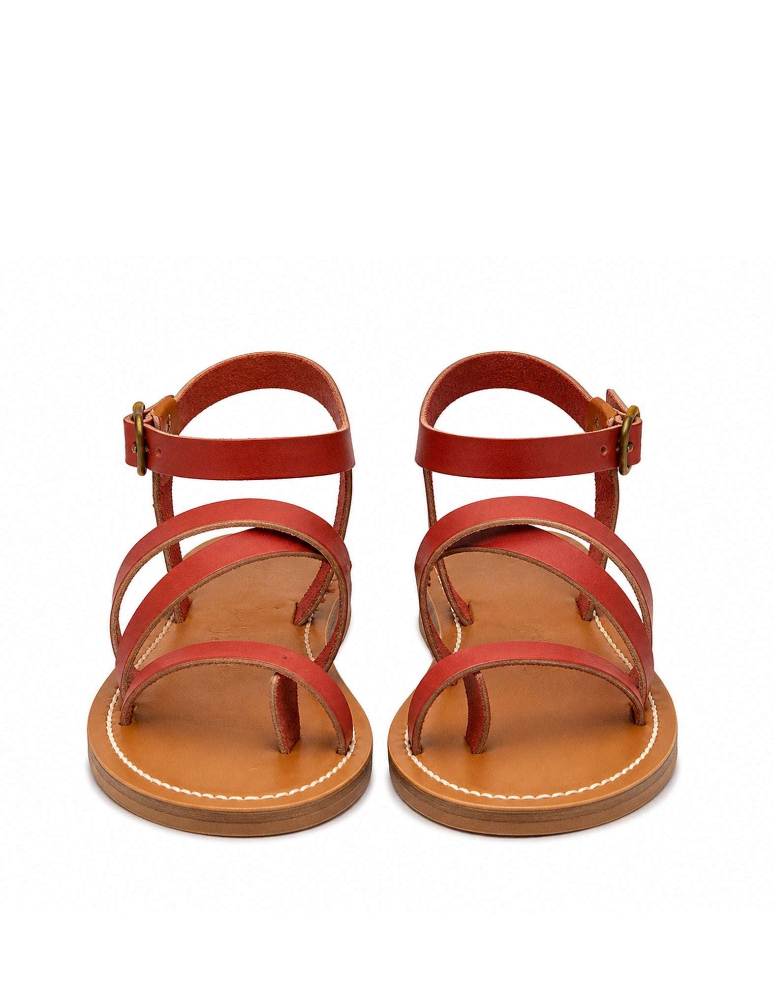 K.JACQUES Sandali Epicure in Pelle Rouge