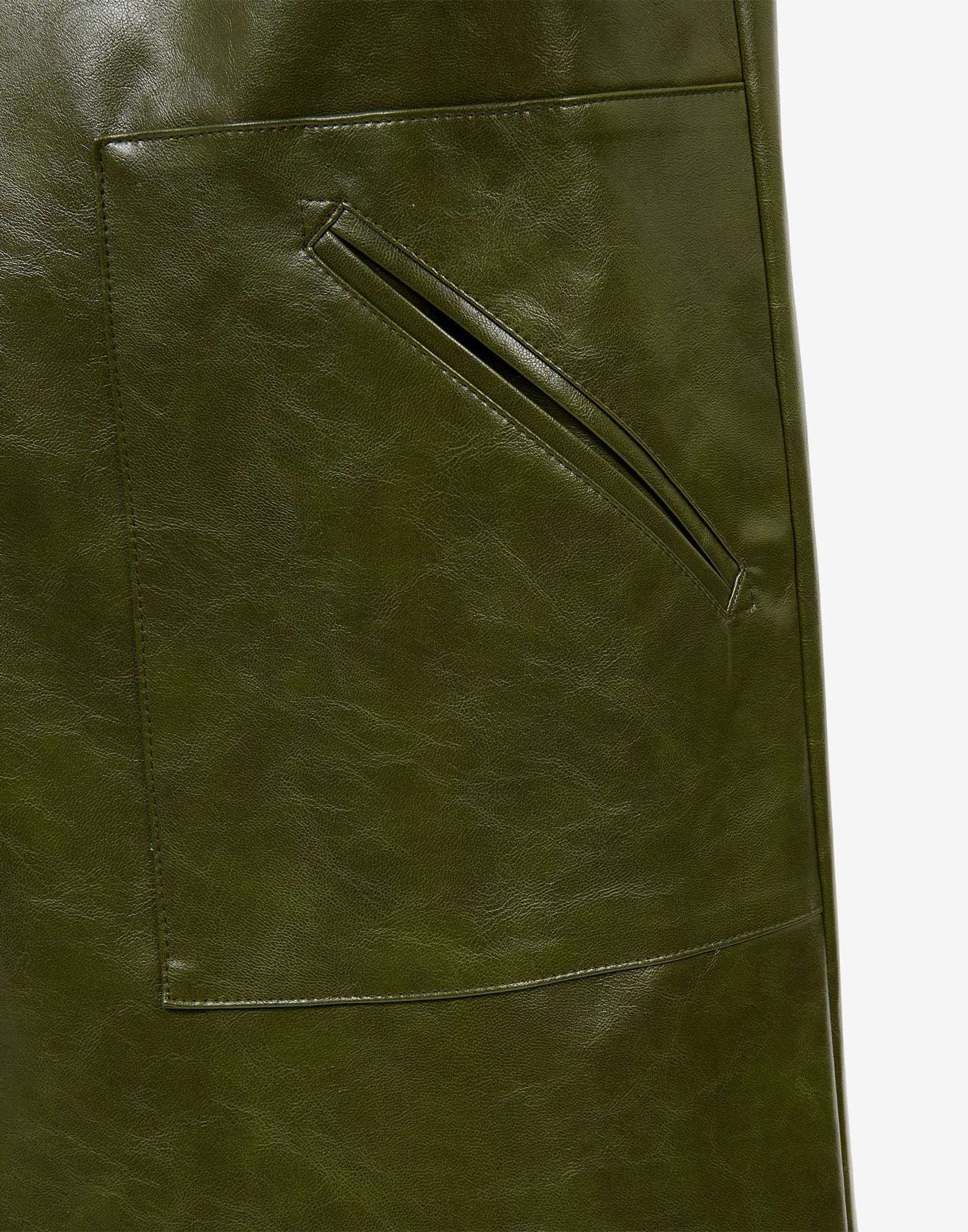 MM6 MAISON MARGIELA Cappotto in Eco Pelle Forest Green
